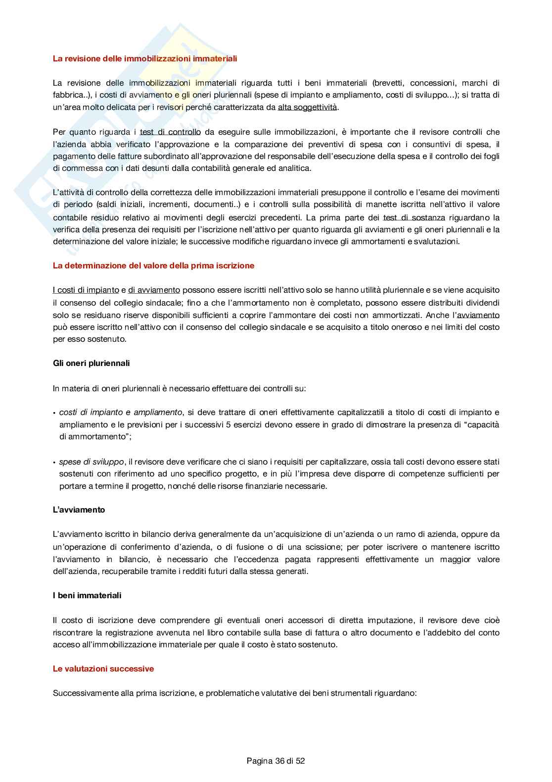 Revisione aziendale  Pag. 36