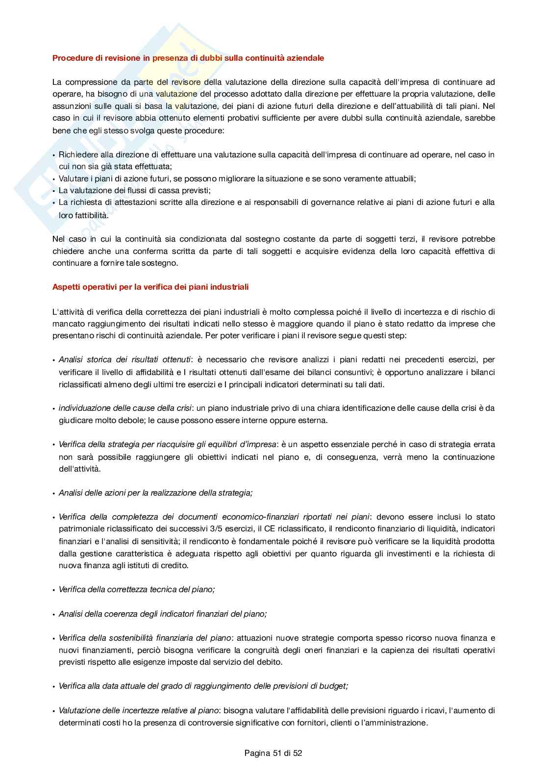 Revisione aziendale  Pag. 51