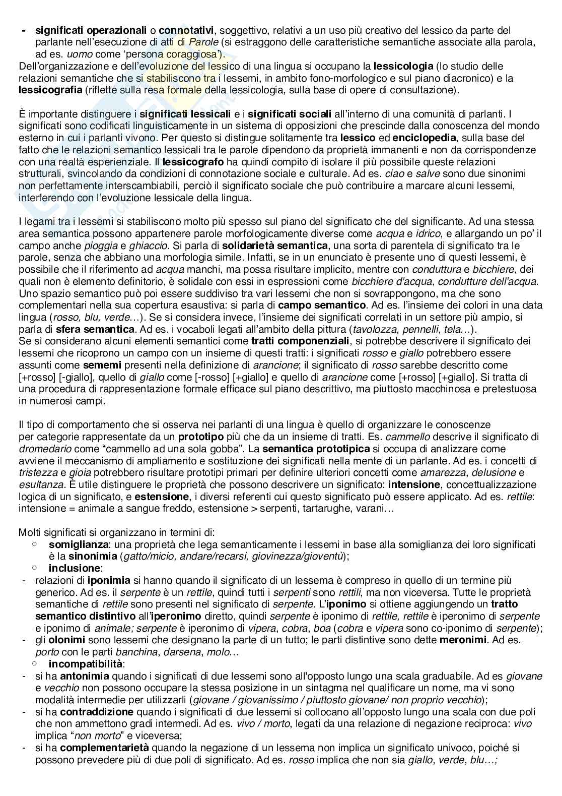Riassunto esame Linguistica generale, Prof. Romano Antonio, libro consigliato Argomenti scelti di glottologia e linguistica , Romano, Miletto Pag. 16