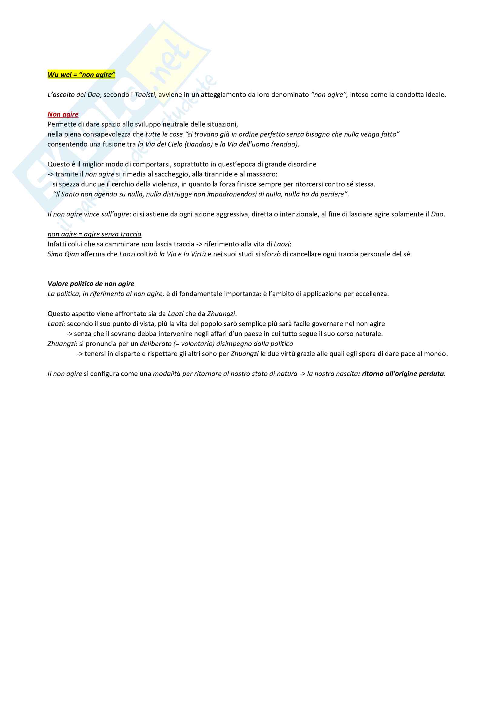 Riassunto esame Religioni e Filosofie dell'Asia Orientale - riassunto completo del Daoismo Pag. 11