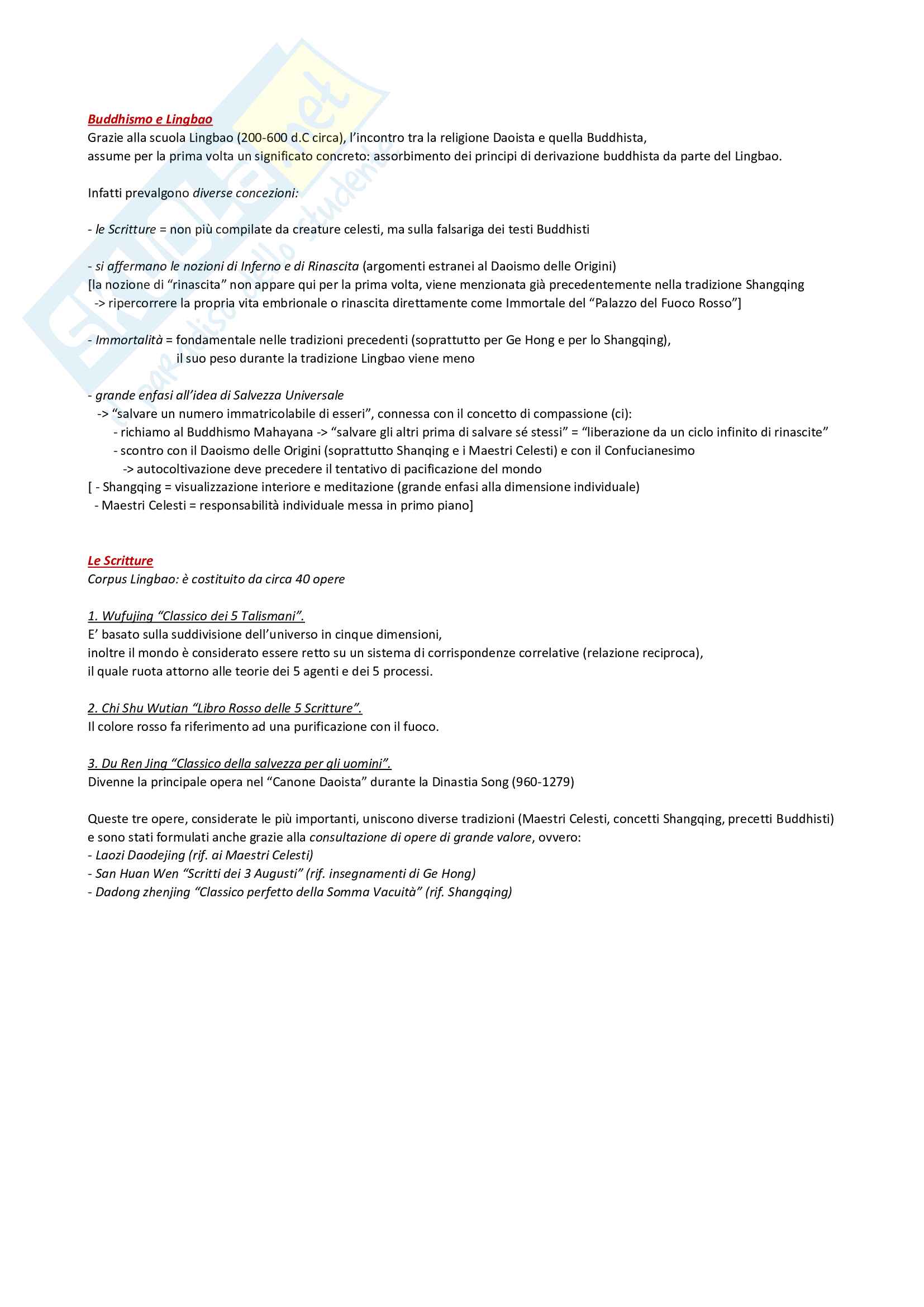 Riassunto esame Religioni e Filosofie dell'Asia Orientale - riassunto completo del Daoismo Pag. 36