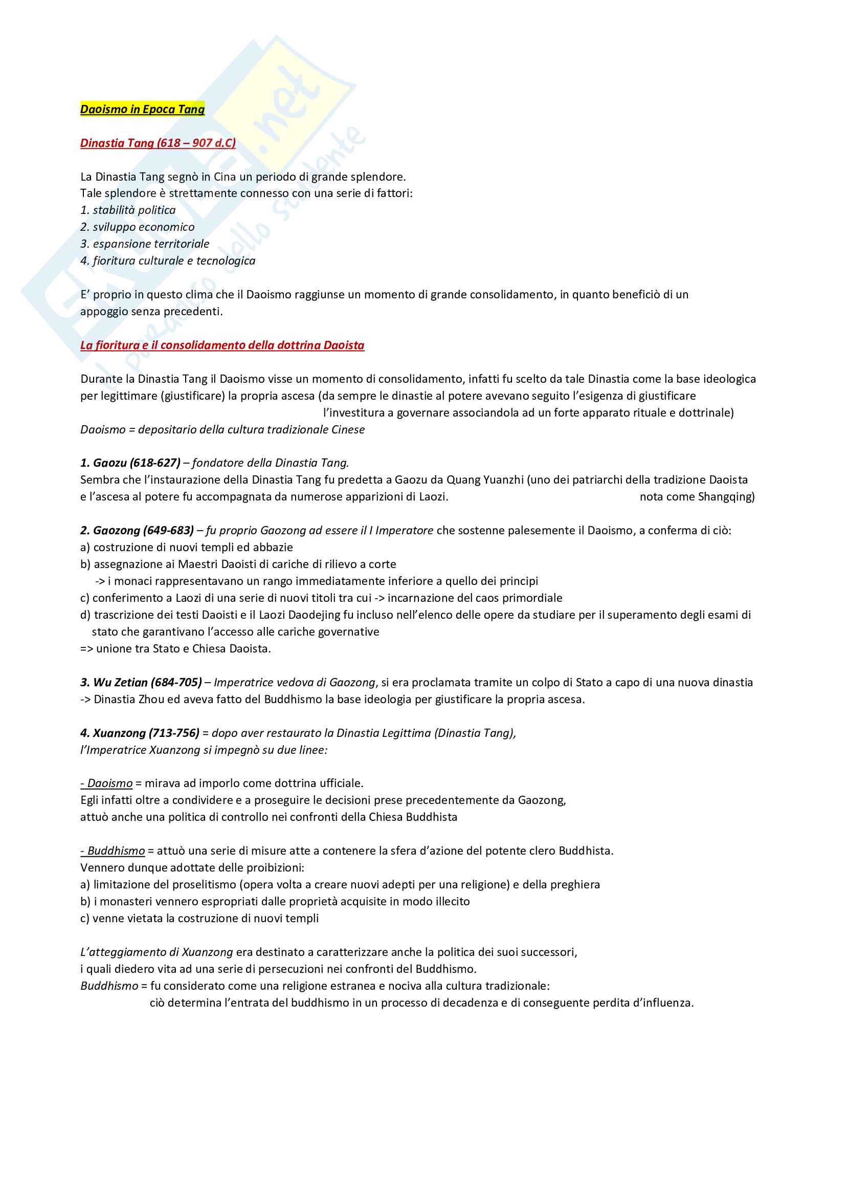 Riassunto esame Religioni e Filosofie dell'Asia Orientale - riassunto completo del Daoismo Pag. 41