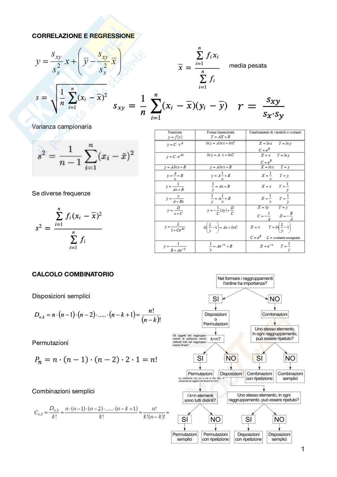 Formulario Statistica