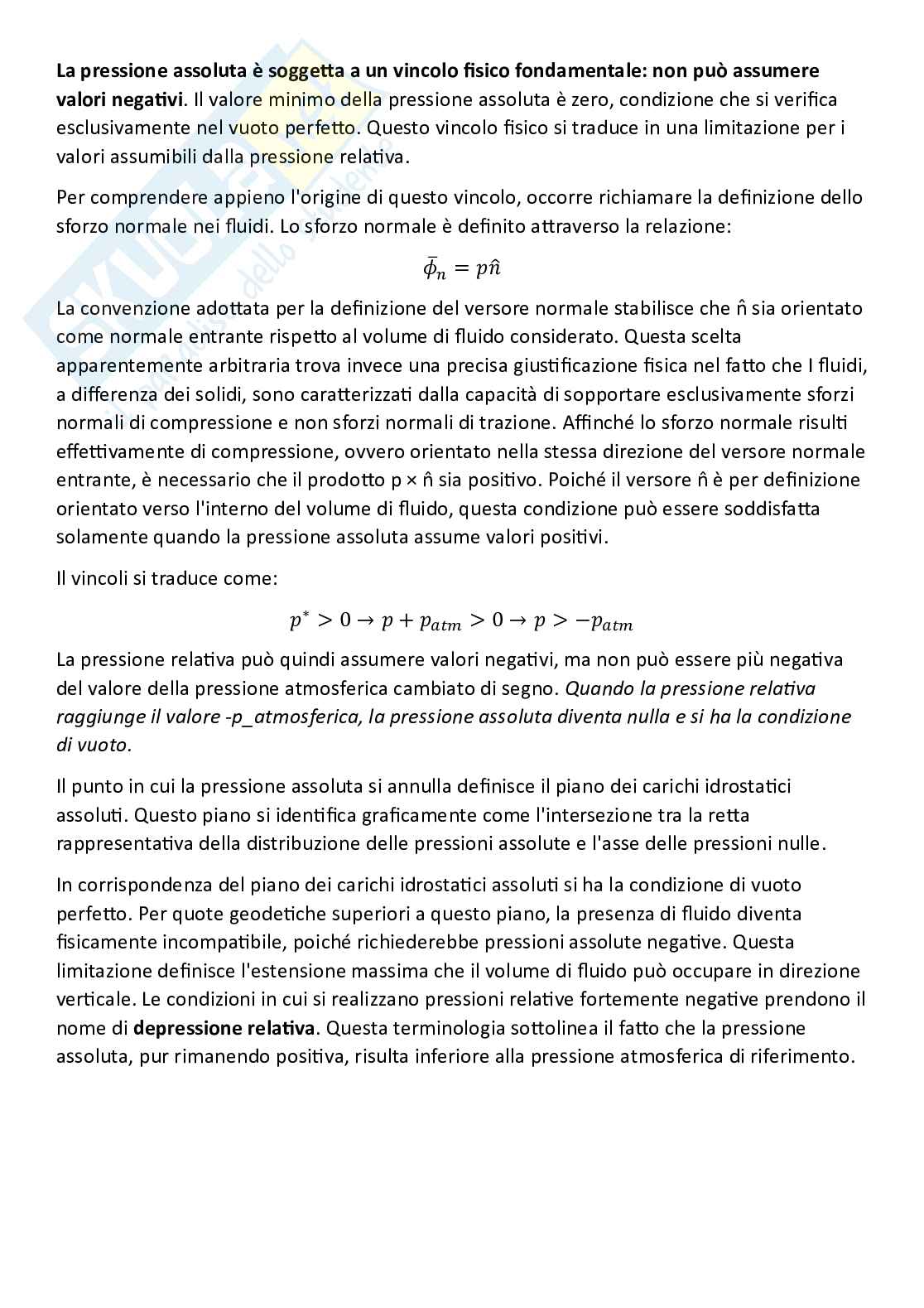 Meccanica dei fluidi, parte 2 - equilibrio statico e legge di Stevino Pag. 16