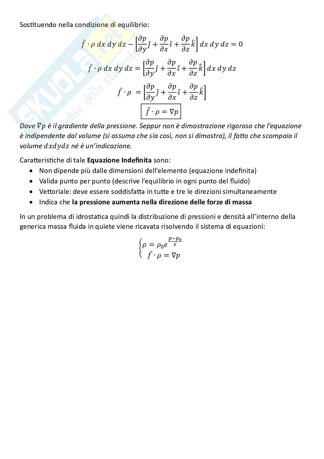 Meccanica dei fluidi, parte 2 - equilibrio statico e legge di Stevino Pag. 6