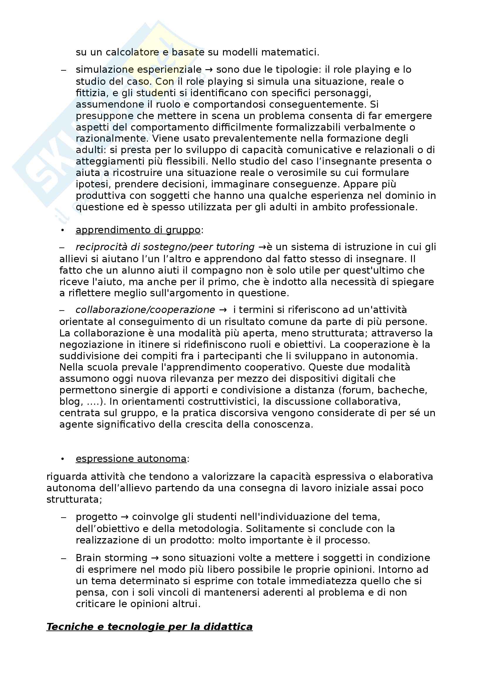 Didattica generale e Tecnologie educative Pag. 16
