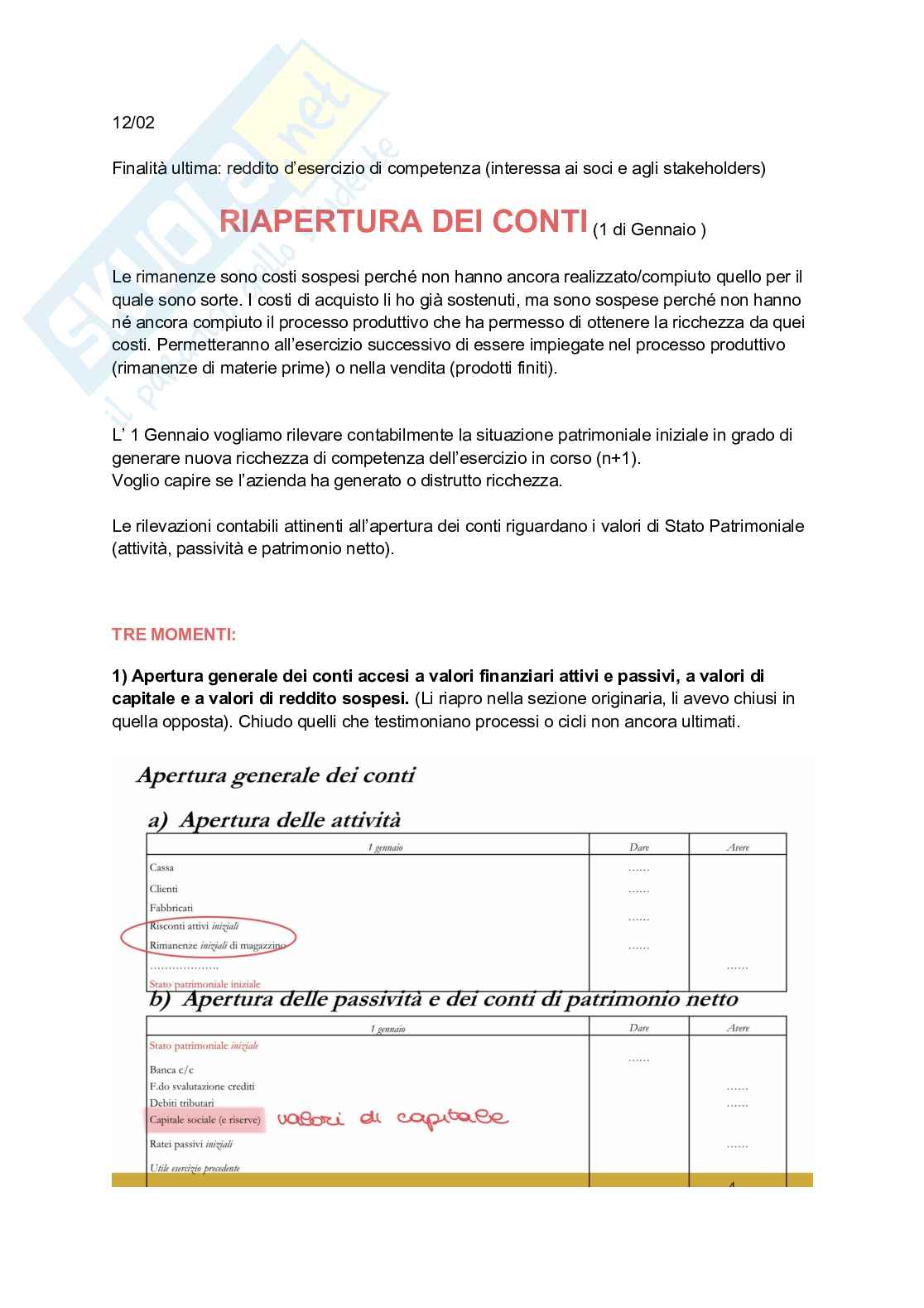 Appunti di contabilità e bilancio  Pag. 1