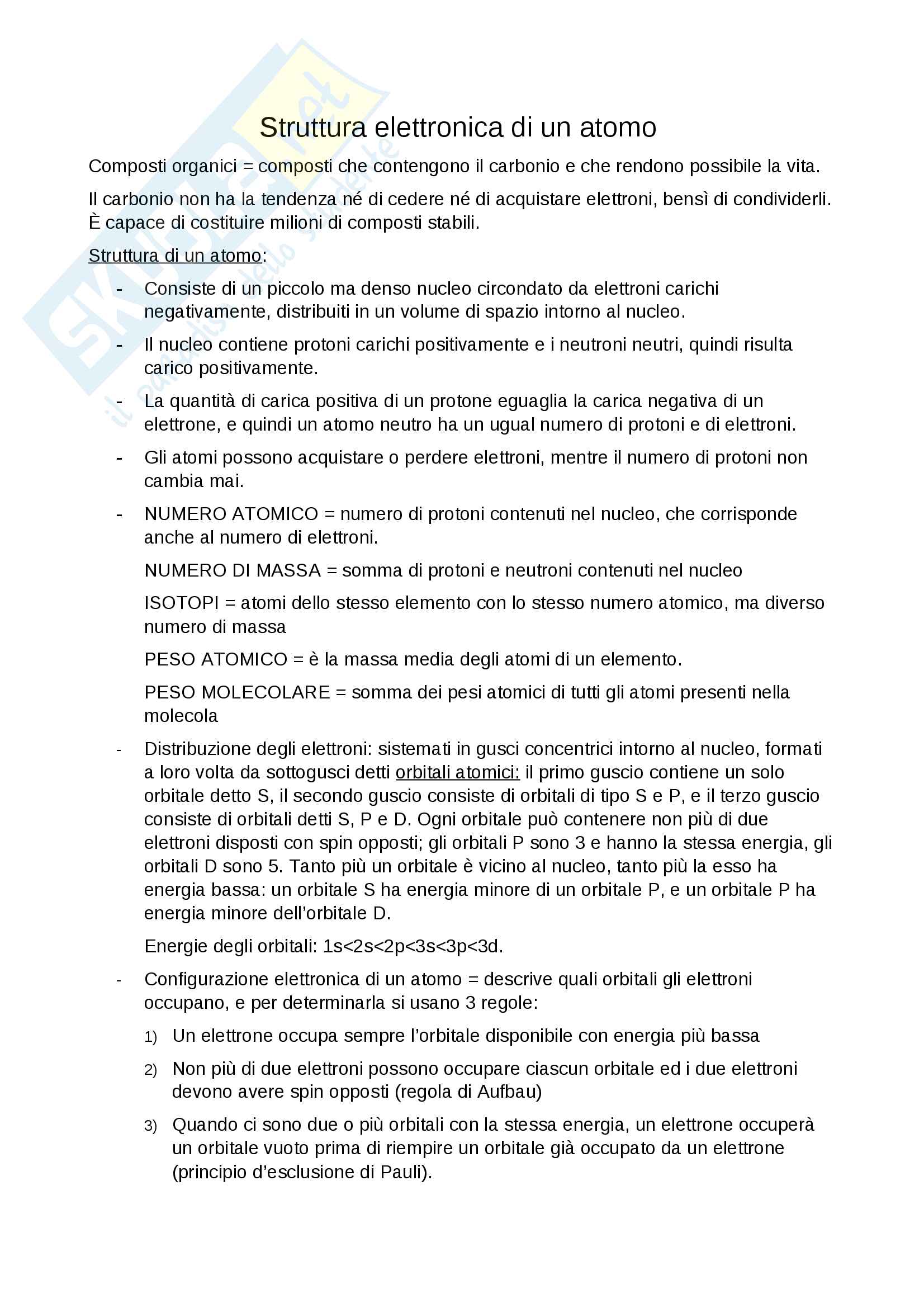 Chimica organica Pag. 1