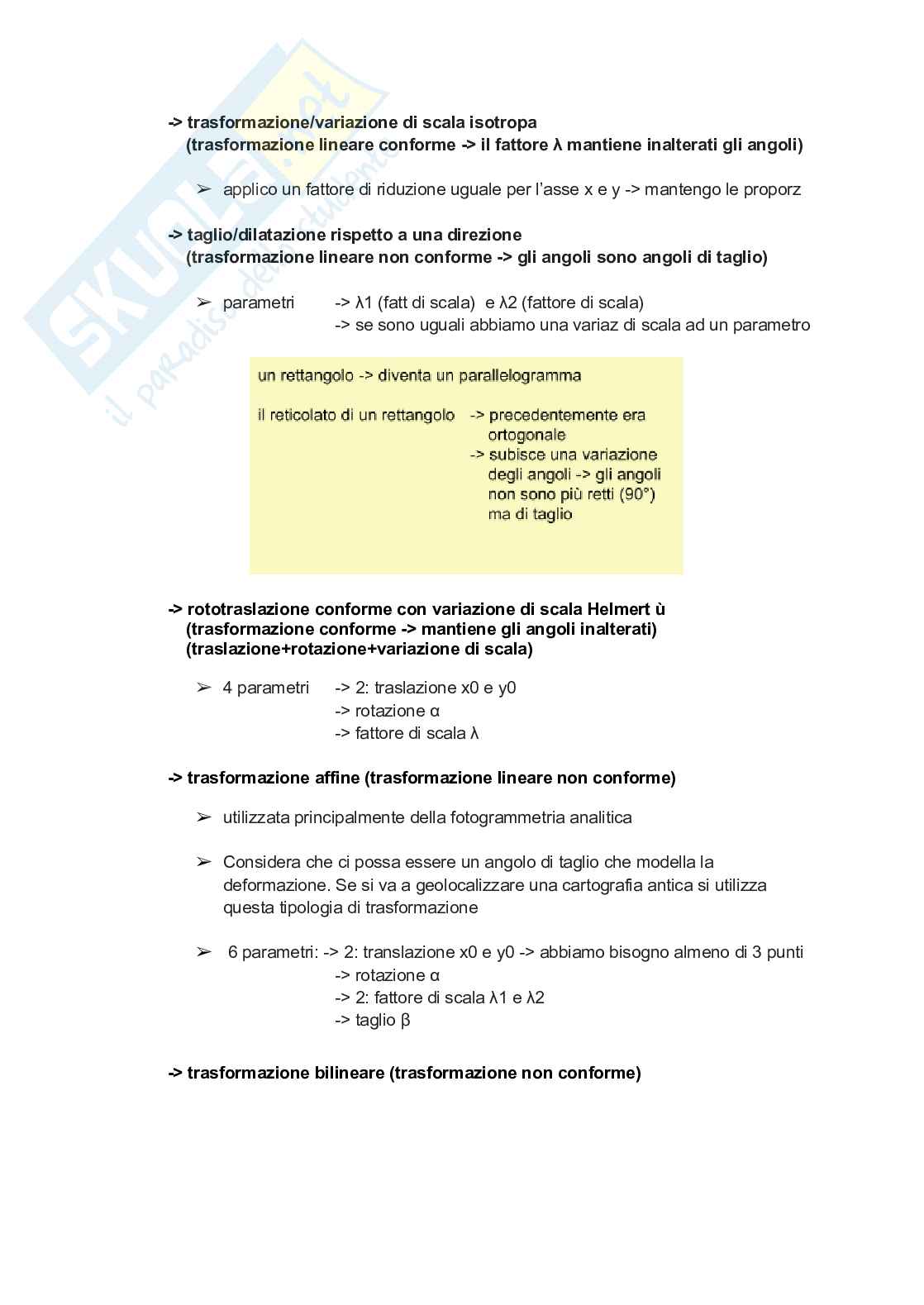Riassunto esame Cartografia, Prof. Balletti Caterina, libro consigliato Introduzione alla Geomatica; I sistemi informativi Territoriali , Amadio; Migliaccio Pag. 36
