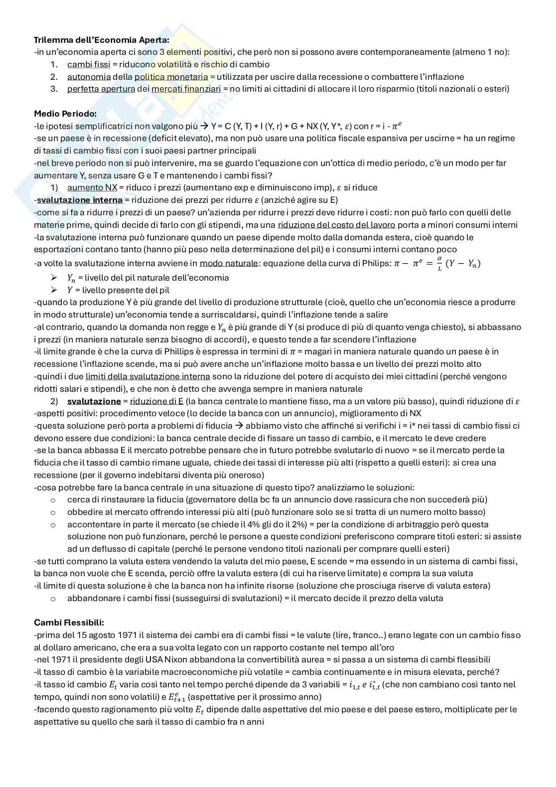 Politica economica e finanziaria Pag. 11