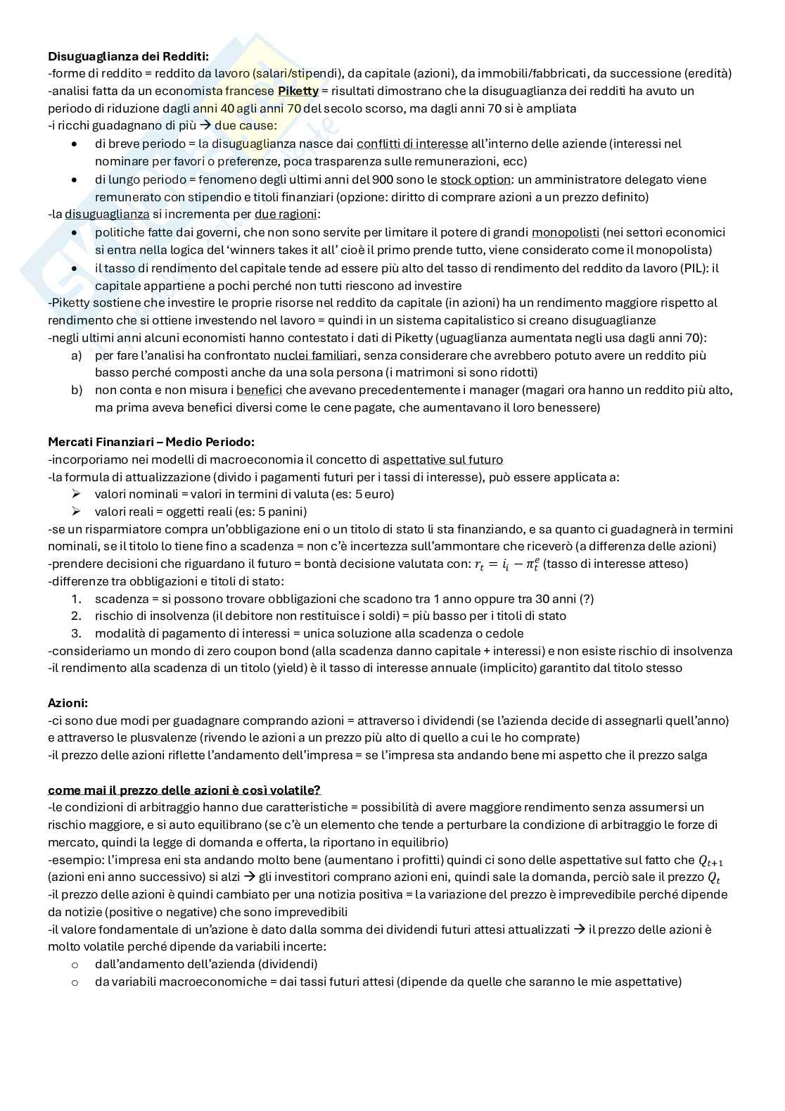 Politica economica e finanziaria Pag. 6