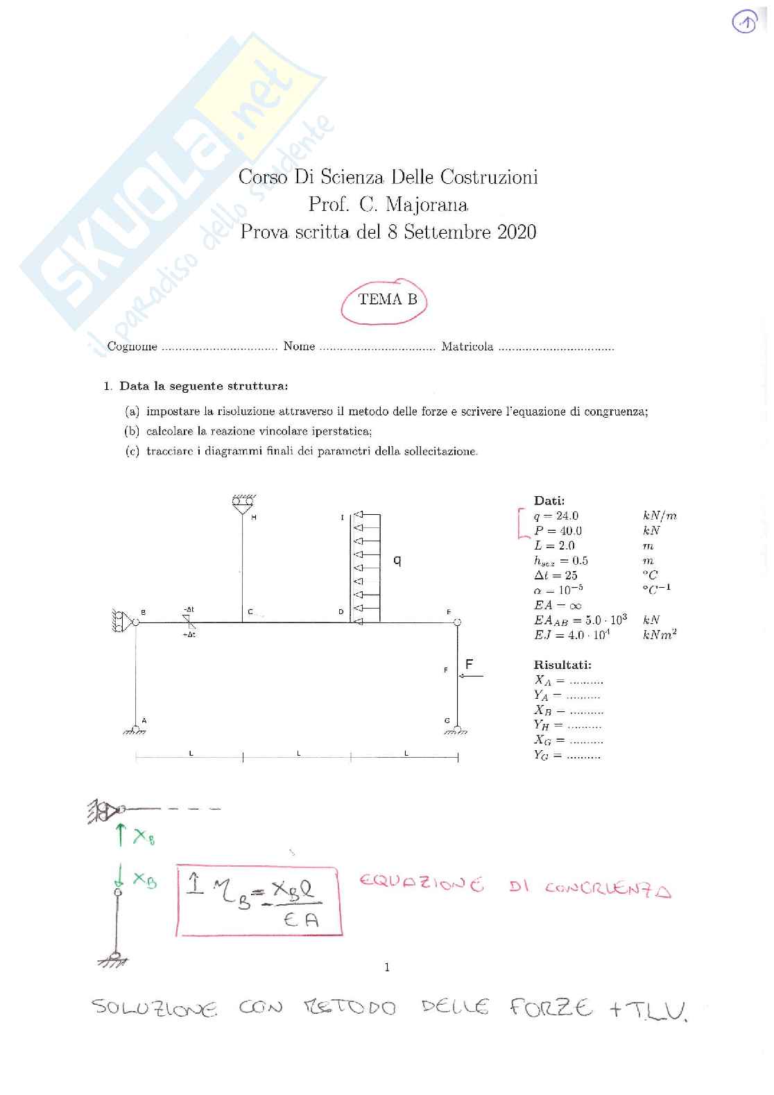 Scienza delle costruzioni, esame Pag. 6