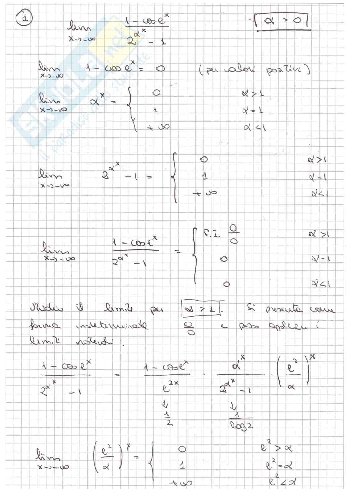 Prove d'esame svolte di Analisi matematica 1 - parte 2 Pag. 1