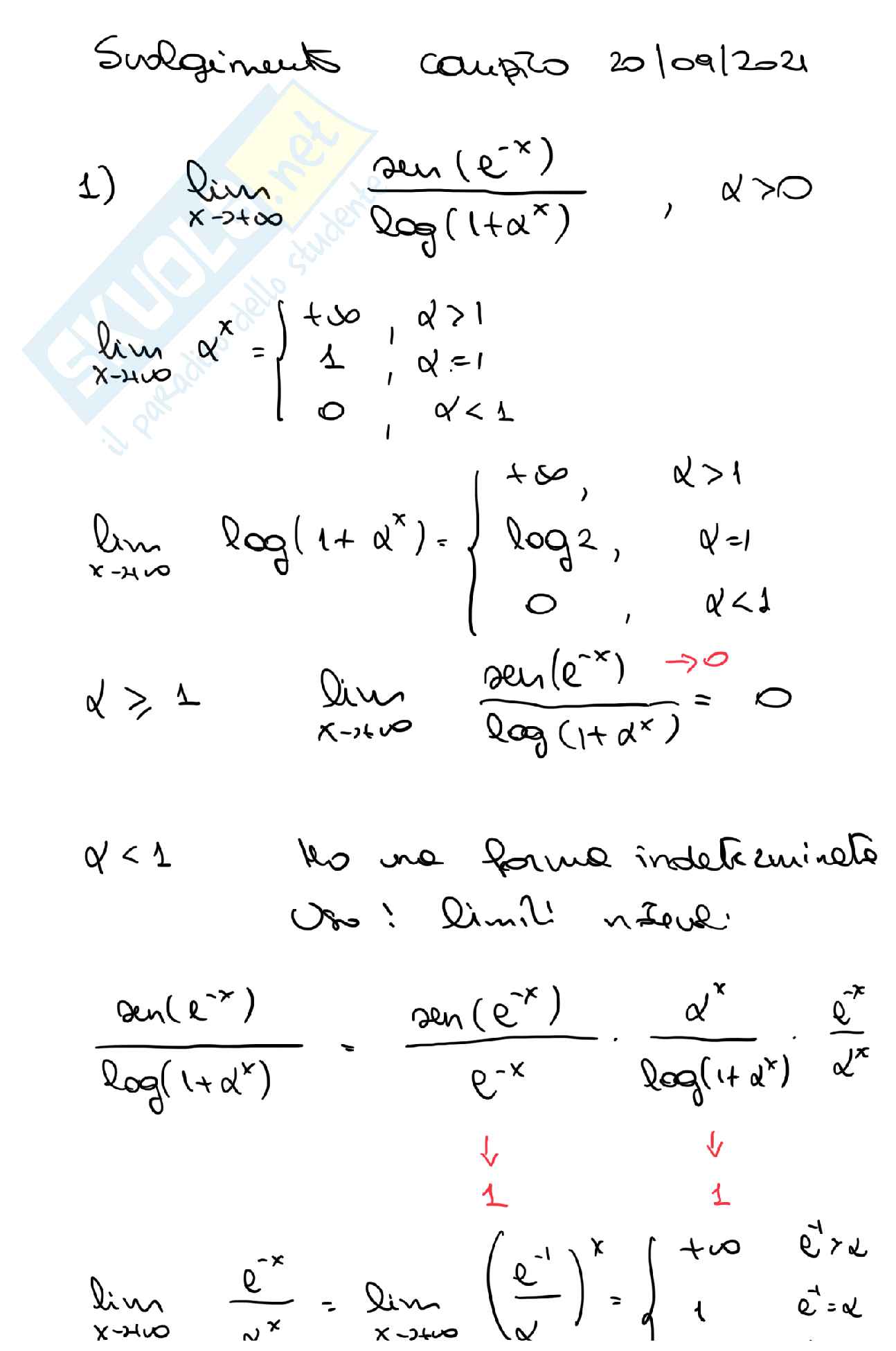 Prove d'esame svolte di Analisi matematica 1 - parte 2 Pag. 11