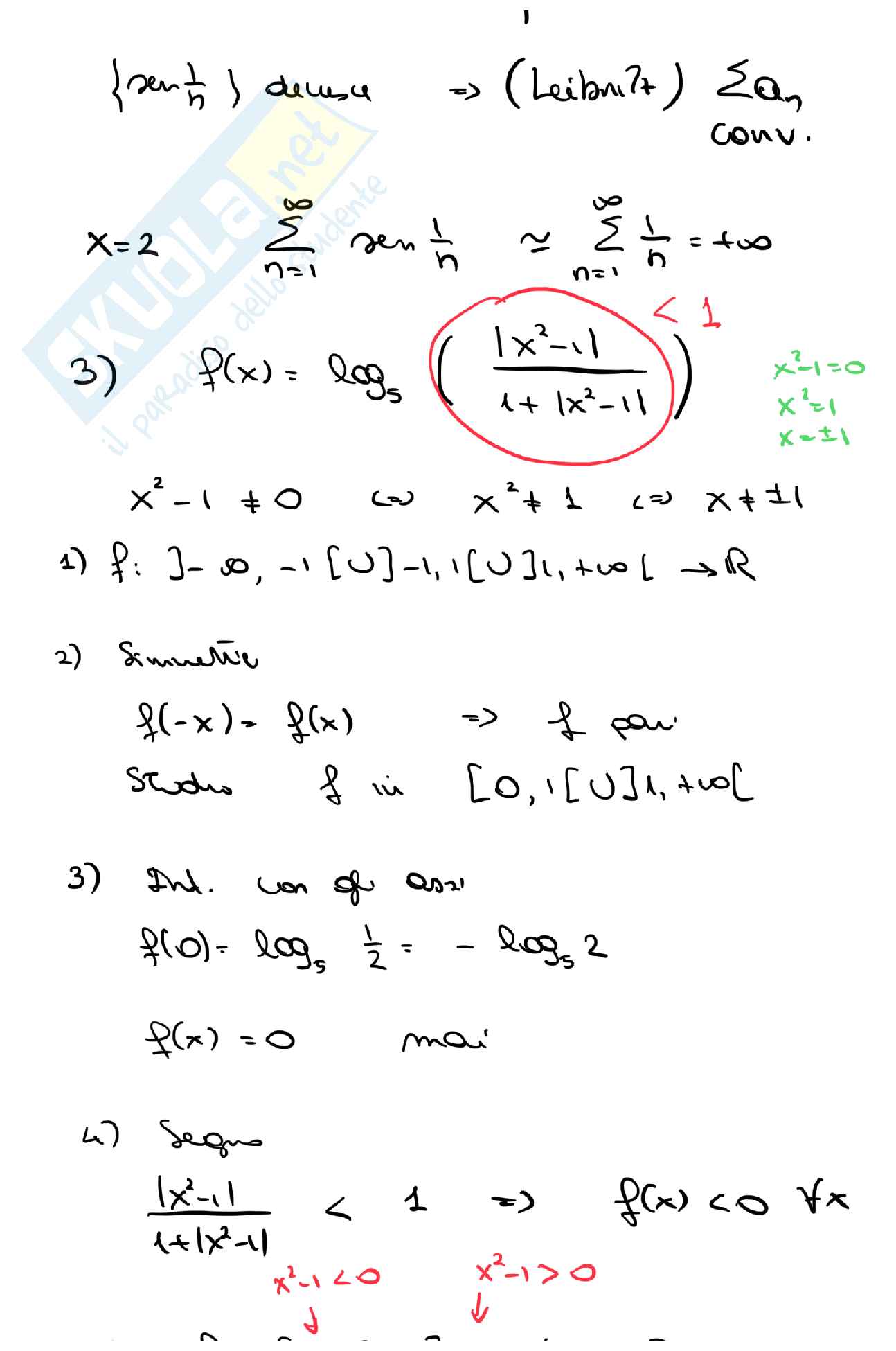 Prove d'esame svolte di Analisi matematica 1 - parte 2 Pag. 26