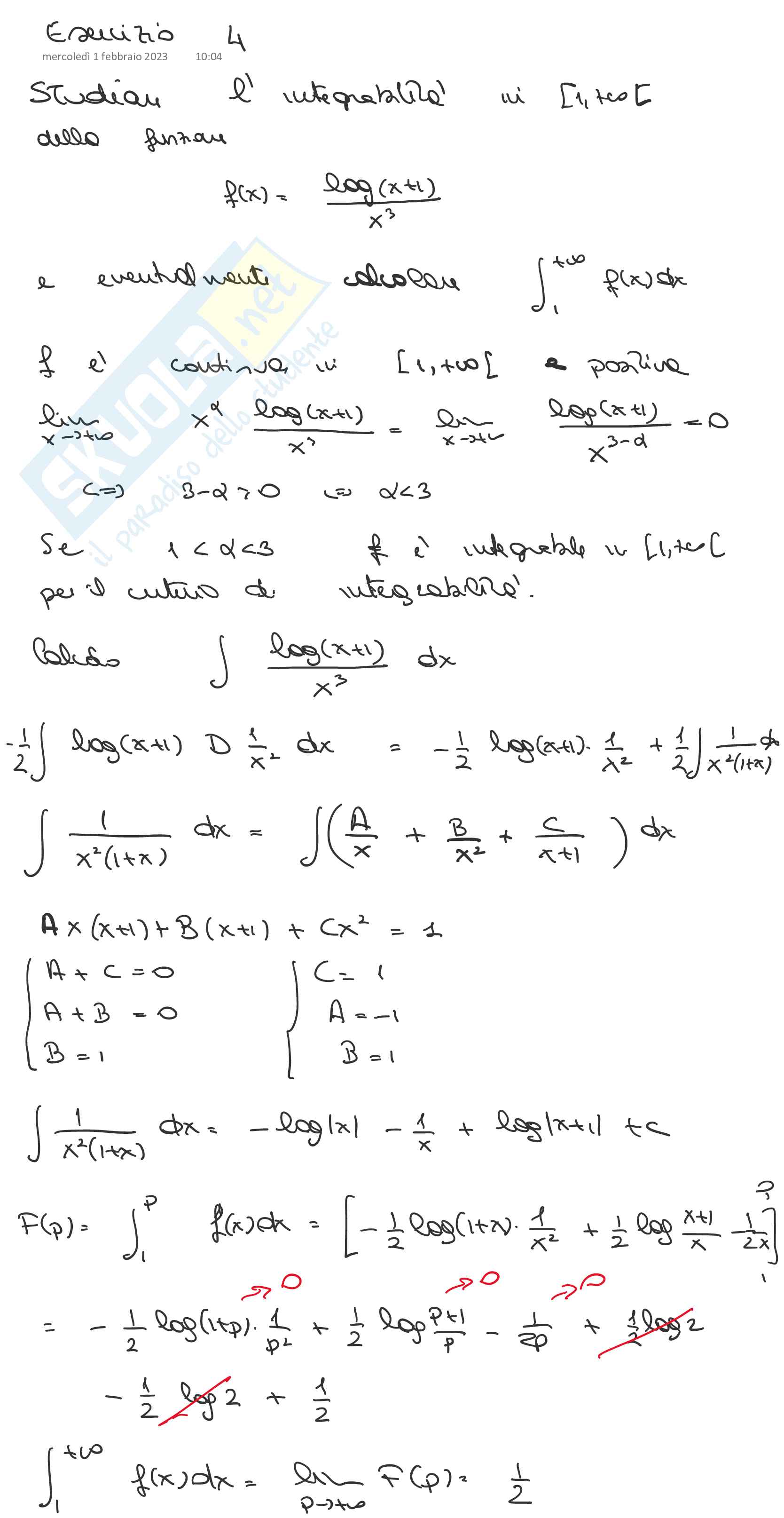 Prove d'esame svolte di Analisi matematica 1 - parte 2 Pag. 36