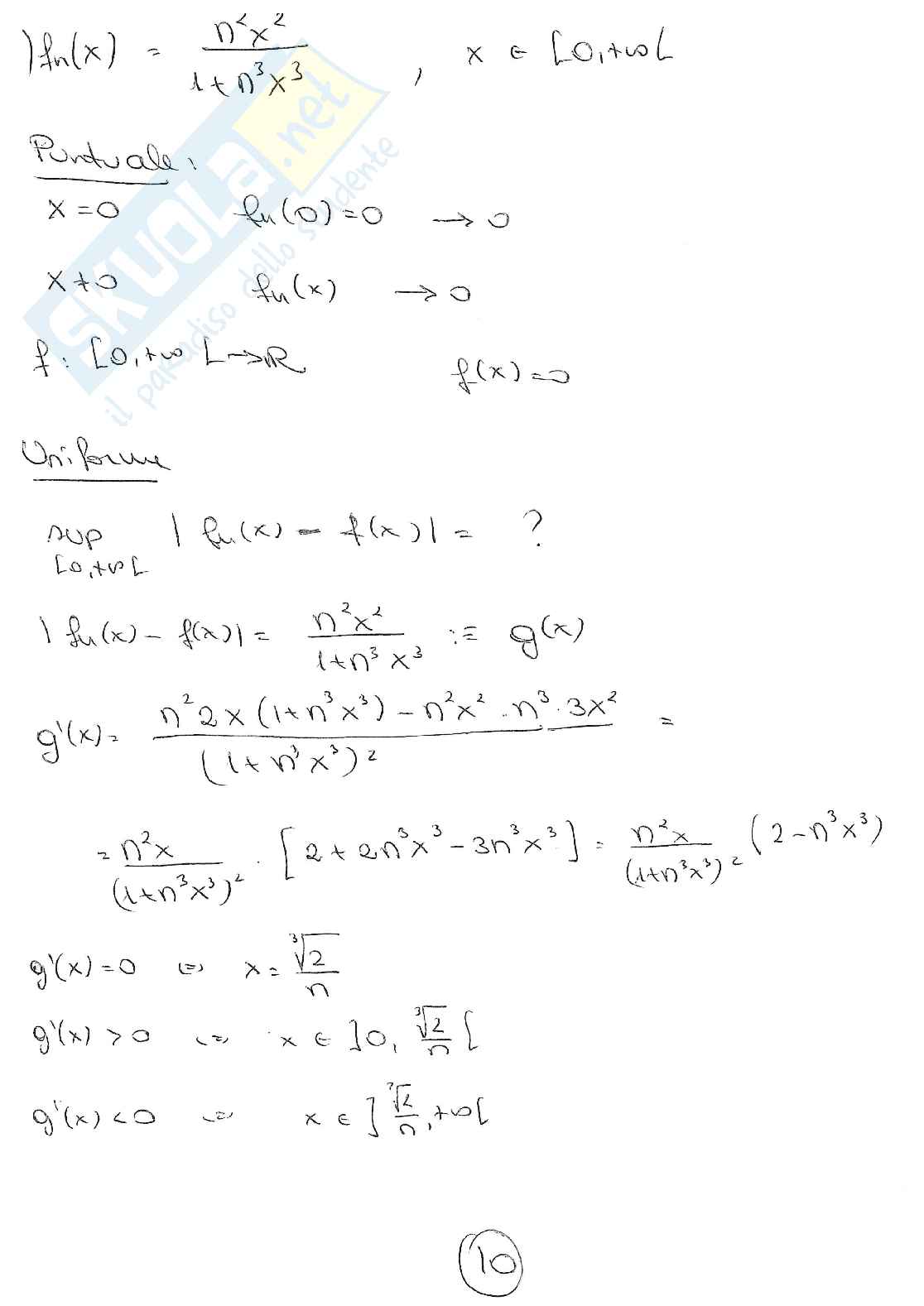 Prove d'esame svolte di Analisi matematica 1 - parte 2 Pag. 46