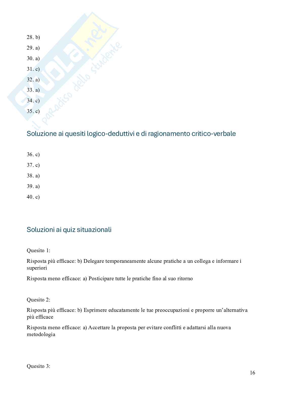 Concorso 1970 posti ministero giustizia-concorso per profilo 2600 Assistenti - traccia B Pag. 16