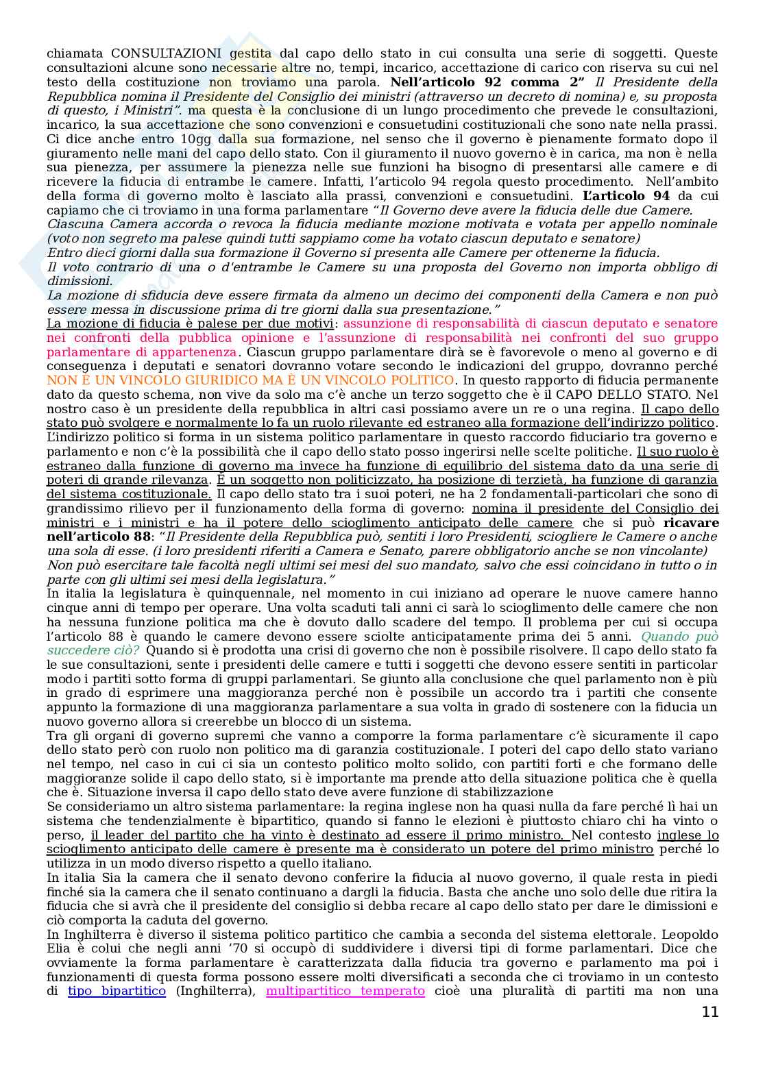 Diritto costituzionale Pag. 11