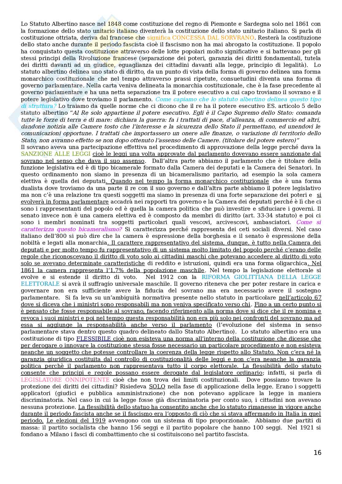 Diritto costituzionale Pag. 16
