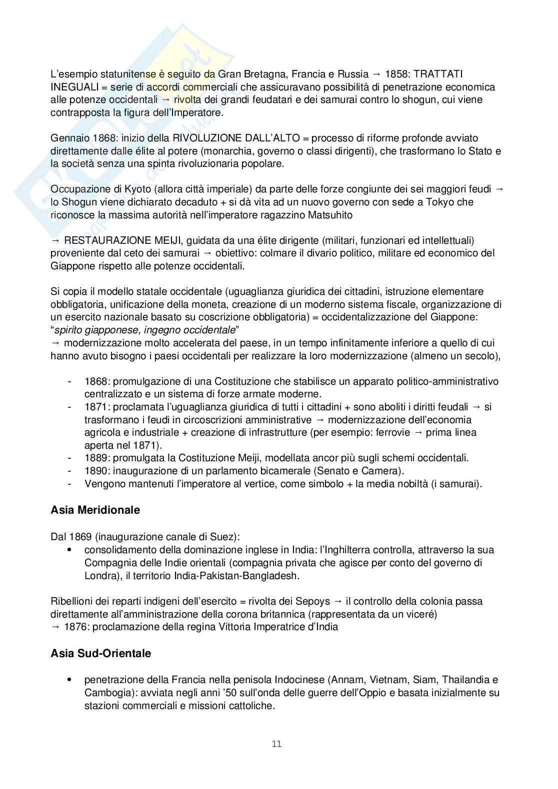 Appunti Storia contemporanea, primo semestre Pag. 11