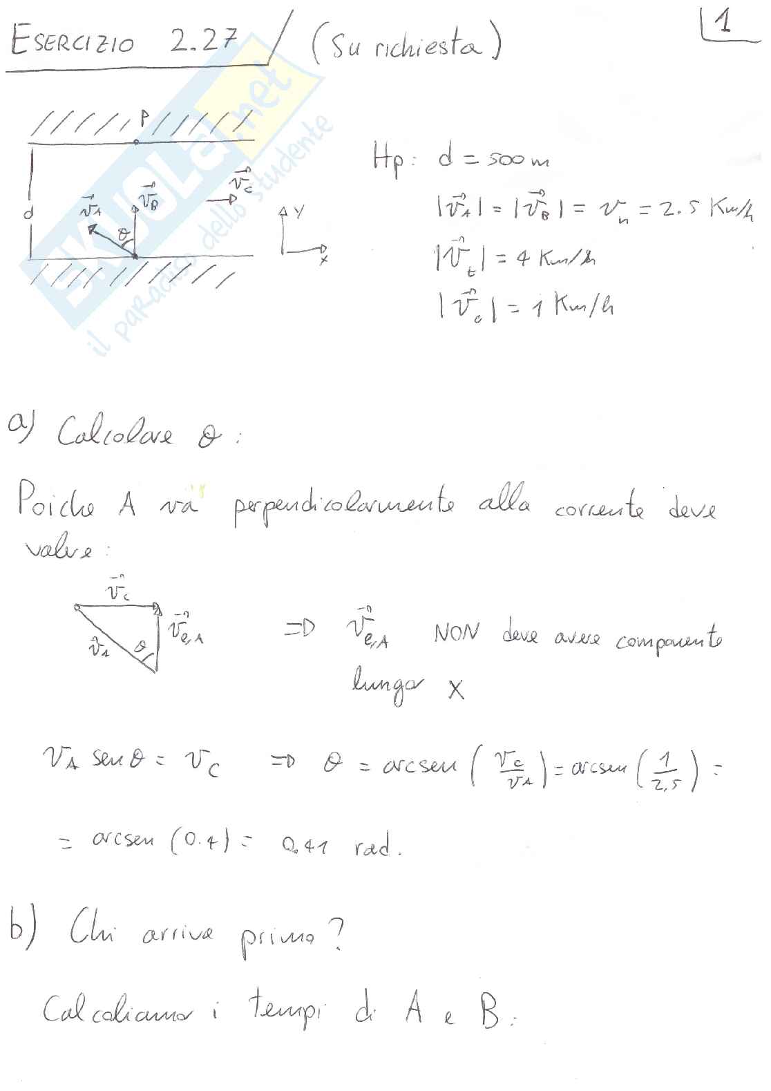 Esercitazione Fisica 1 Tutoraggio 8-11-2021 Pag. 1