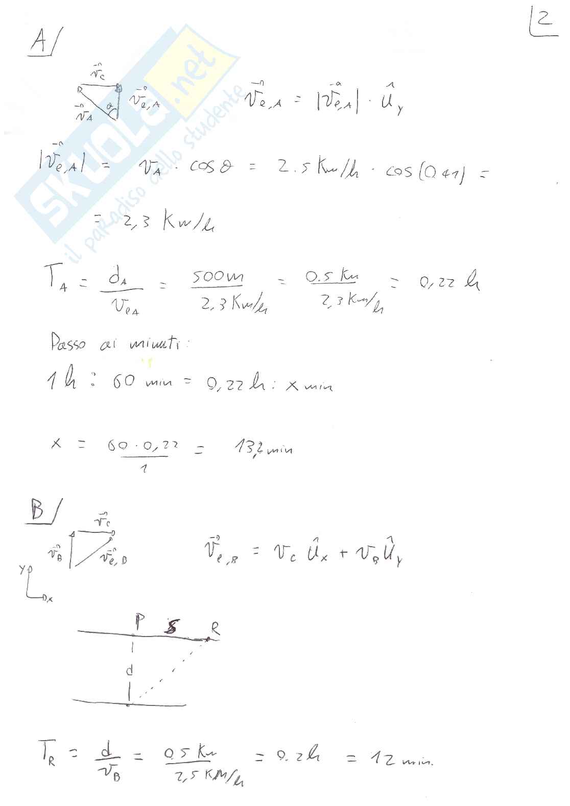 Esercitazione Fisica 1 Tutoraggio 8-11-2021 Pag. 2
