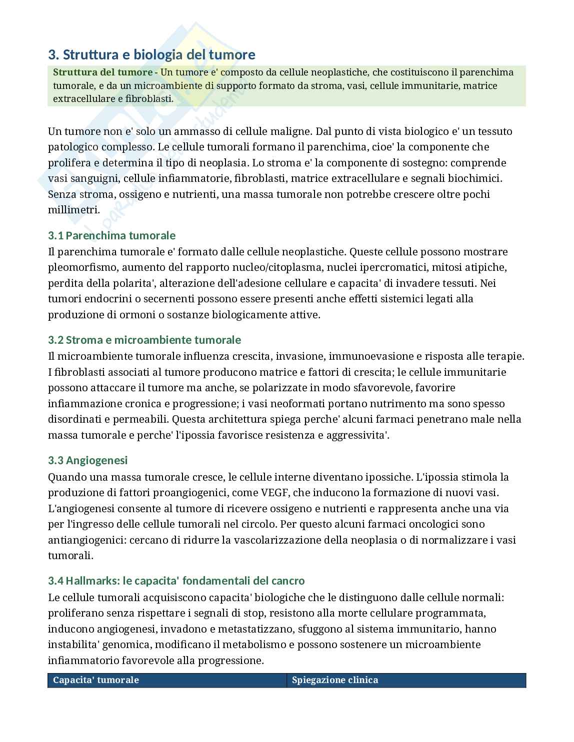 Oncologia - Appunti completi per Infermieristica con domande d’esame Pag. 6