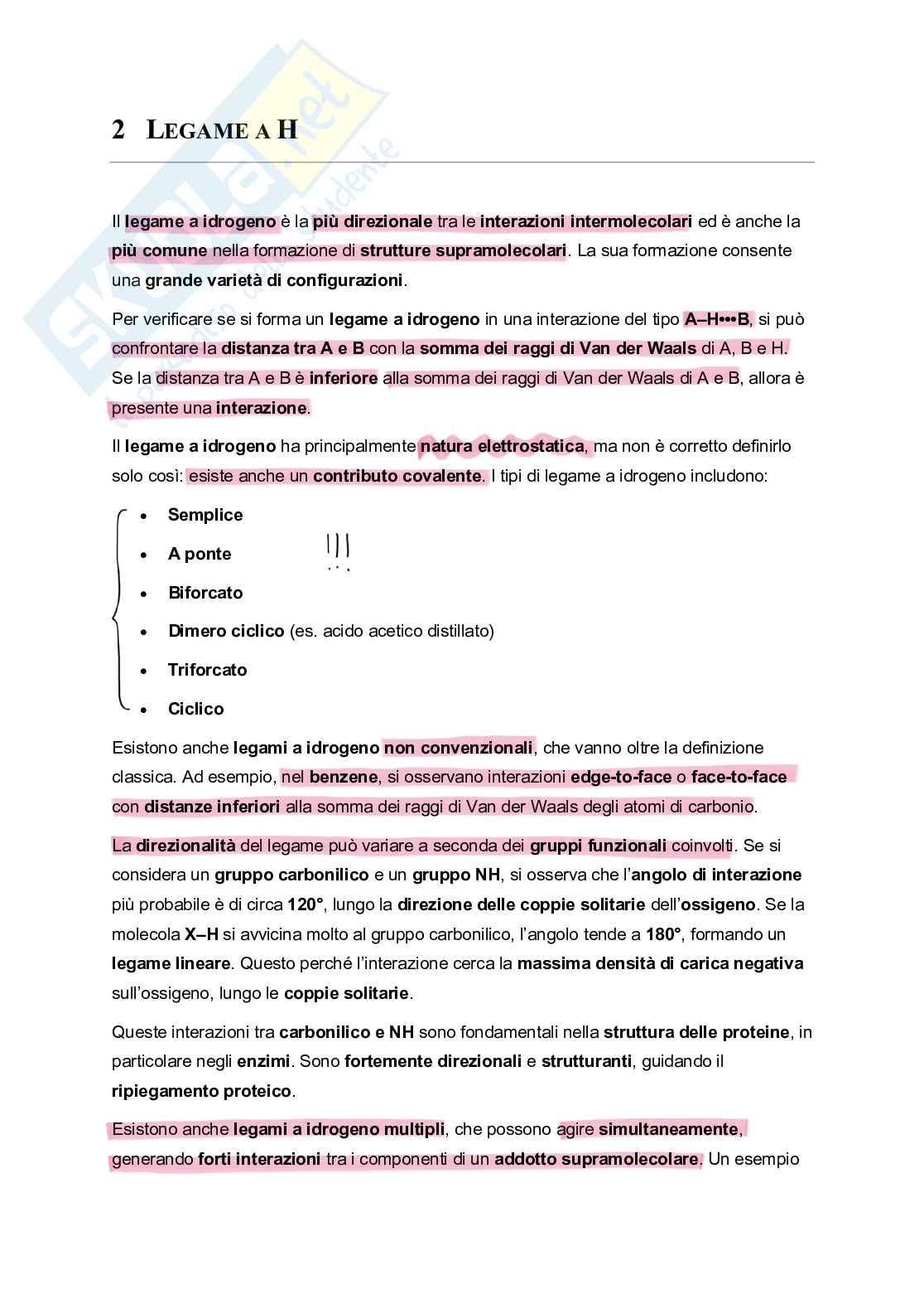 Appunti di Chimica inorganica superiore su forze di interazione Pag. 2
