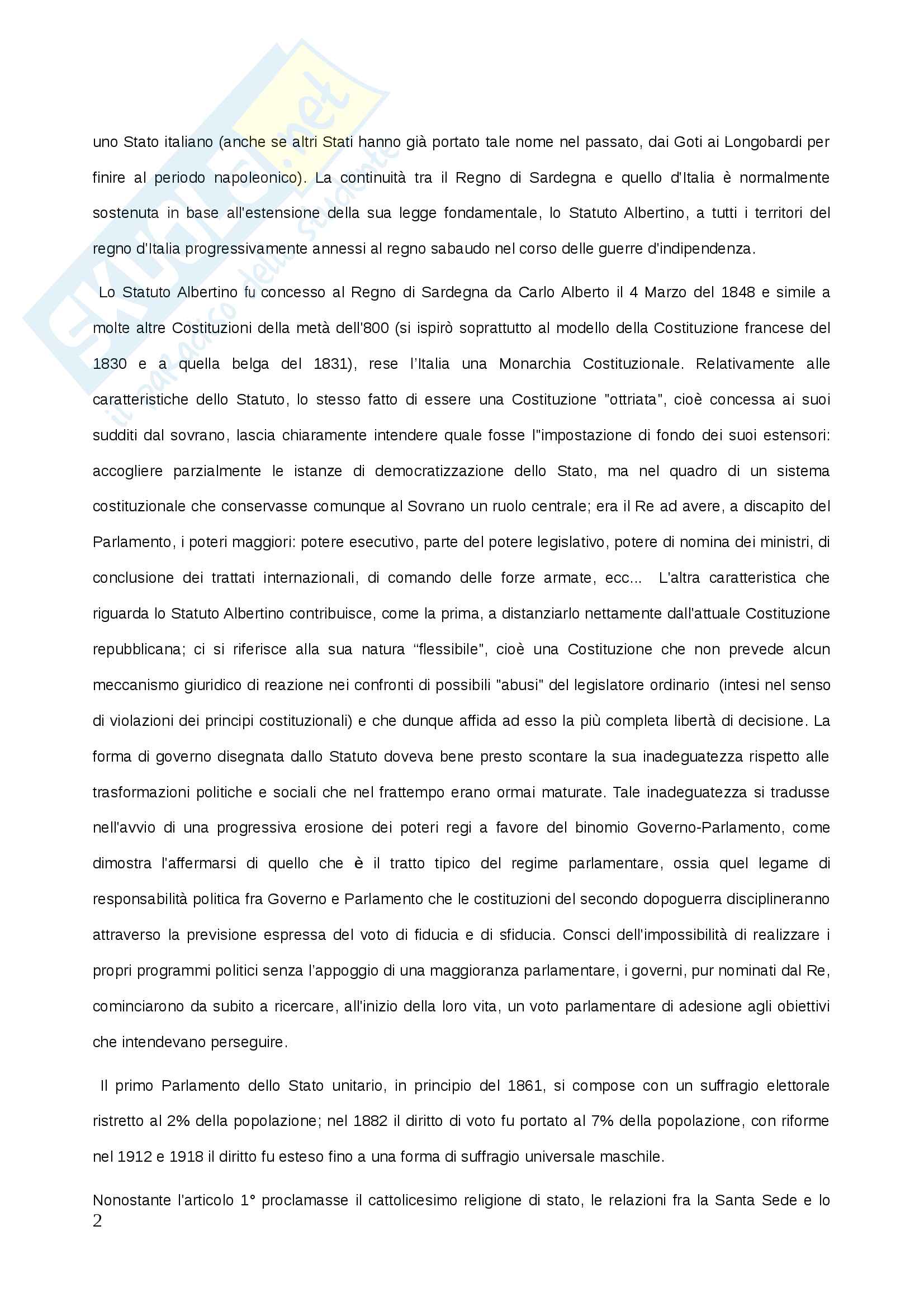 La Costituzione Italiana e le Conquiste Socio Politiche - Tesina Pag. 2
