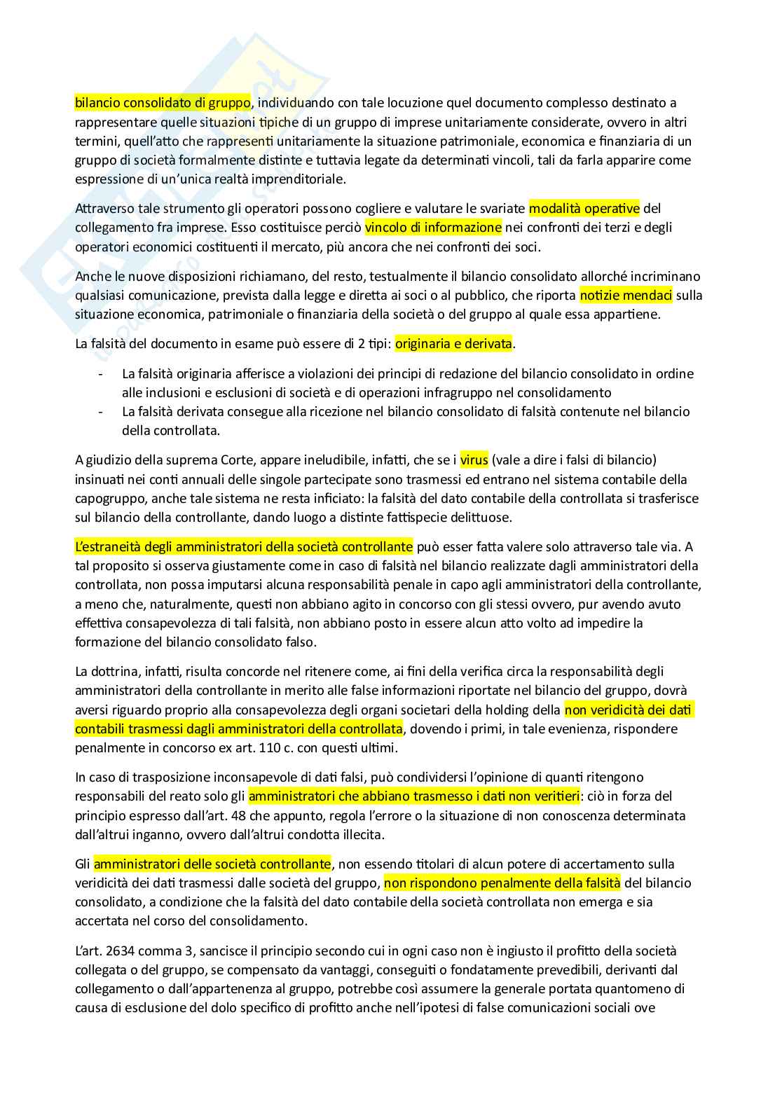 Riassunto esame Diritto penale commerciale, Prof. Monaco Lucio, libro consigliato Diritto penale dell'economia, Mazzacuva, Amati Pag. 21