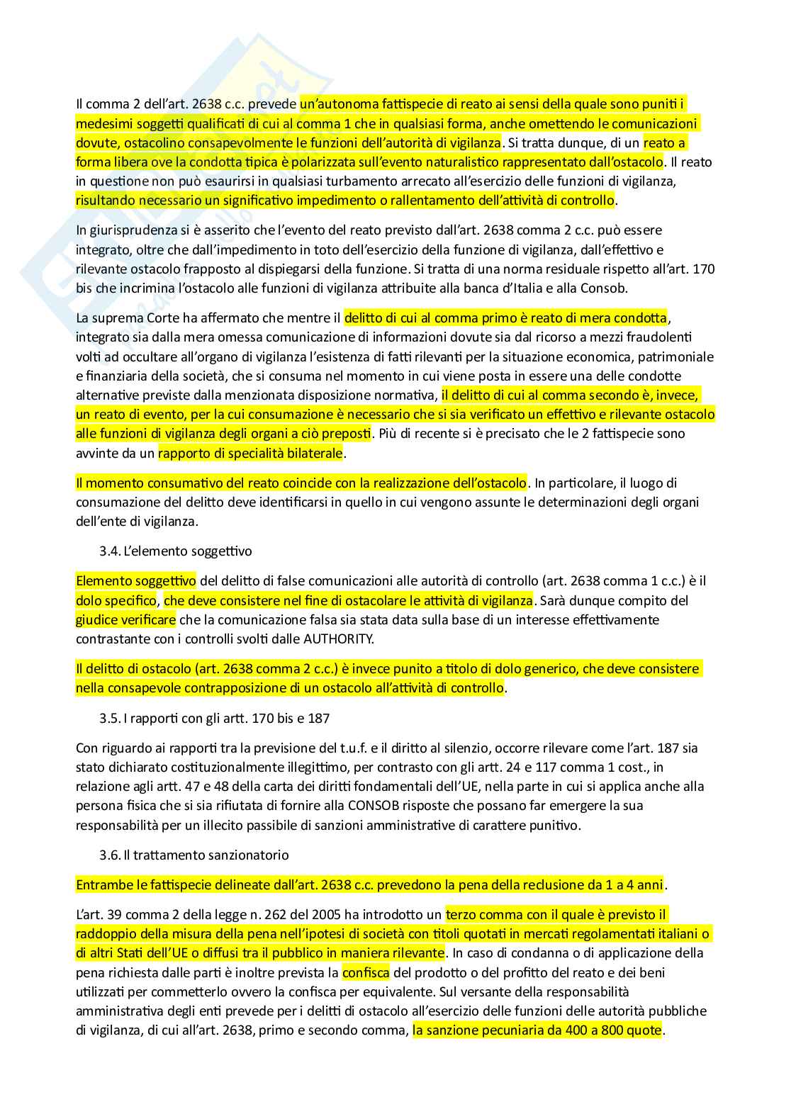 Riassunto esame Diritto penale commerciale, Prof. Monaco Lucio, libro consigliato Diritto penale dell'economia, Mazzacuva, Amati Pag. 31