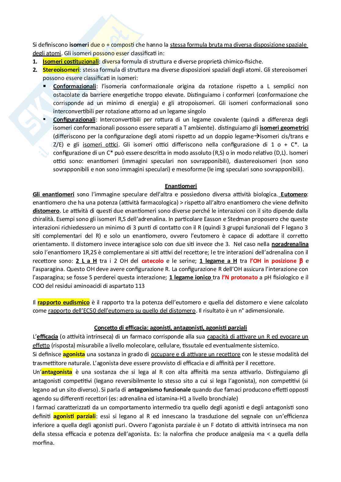 Chimica farmaceutica - 1 parte Pag. 6