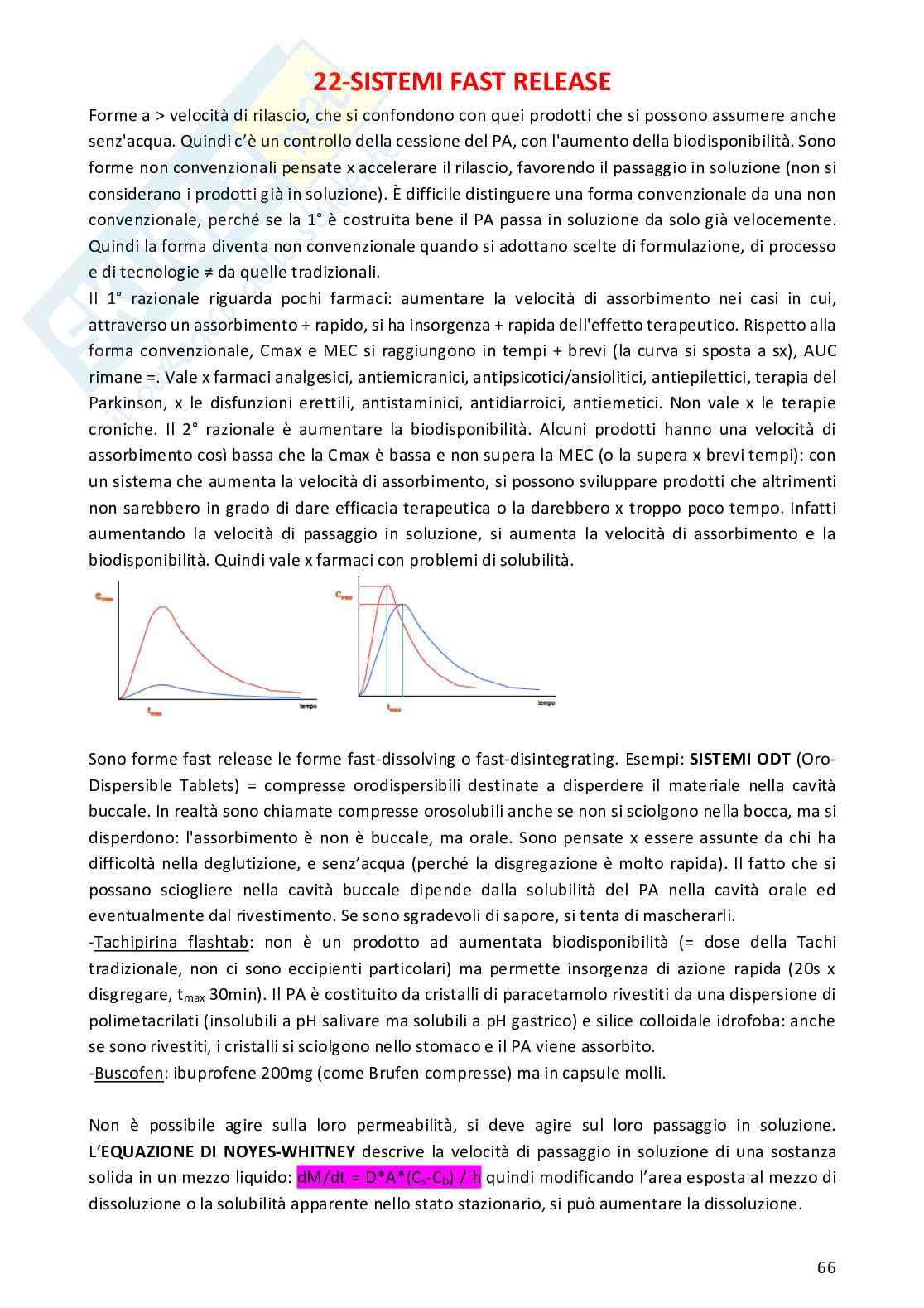 Appunti di Tecnologia e legislazioni farmaceutiche 1 - parte 2 Pag. 66