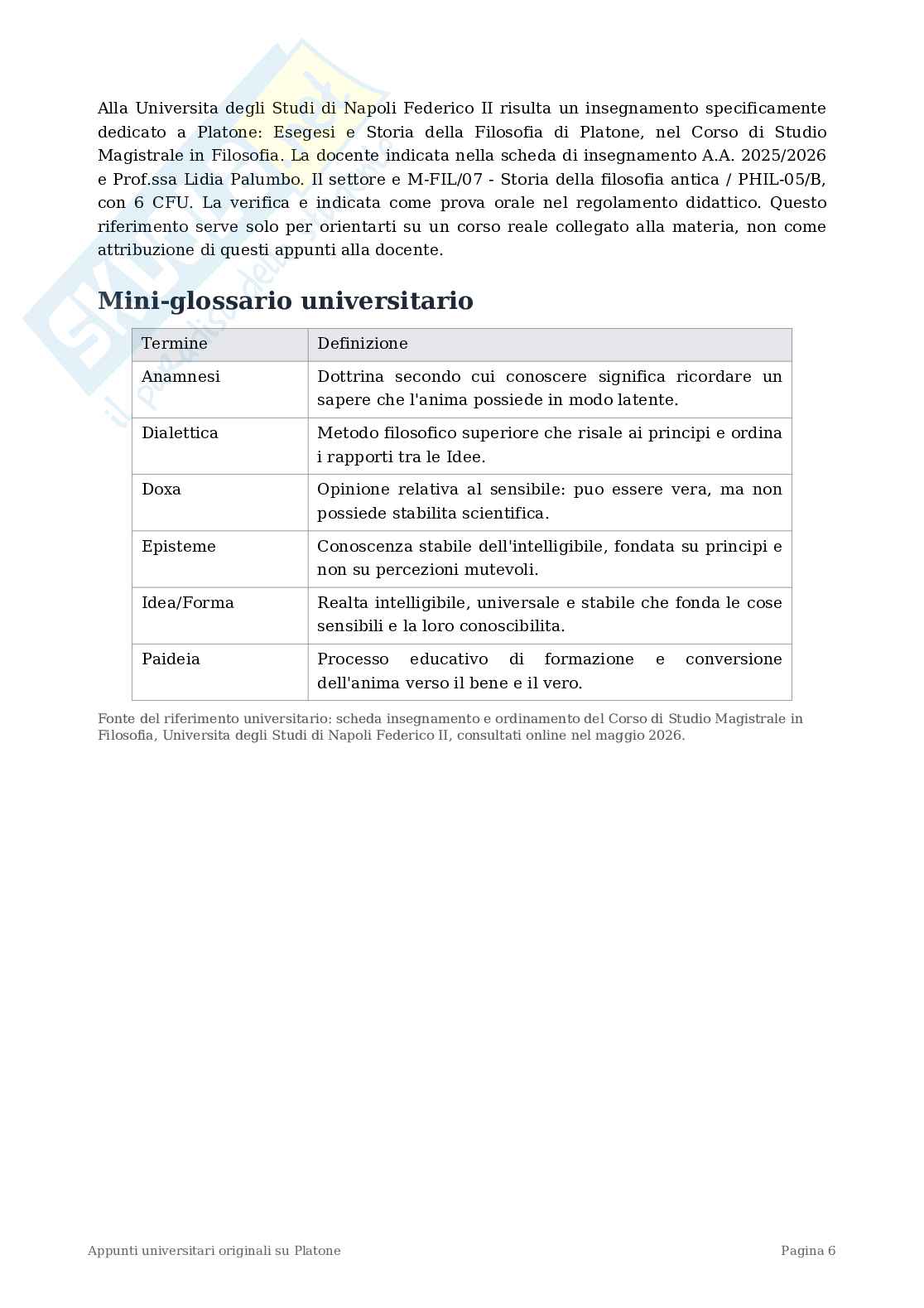Esame magistrale su Platone Pag. 6
