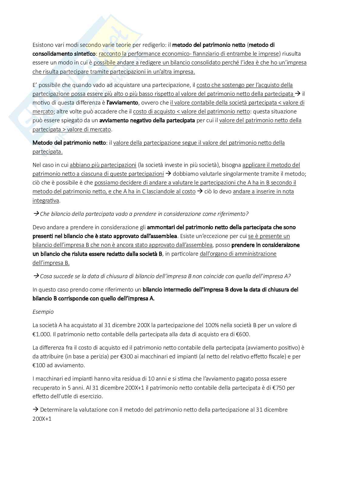 Appunti di Bilancio d'impresa Pag. 16