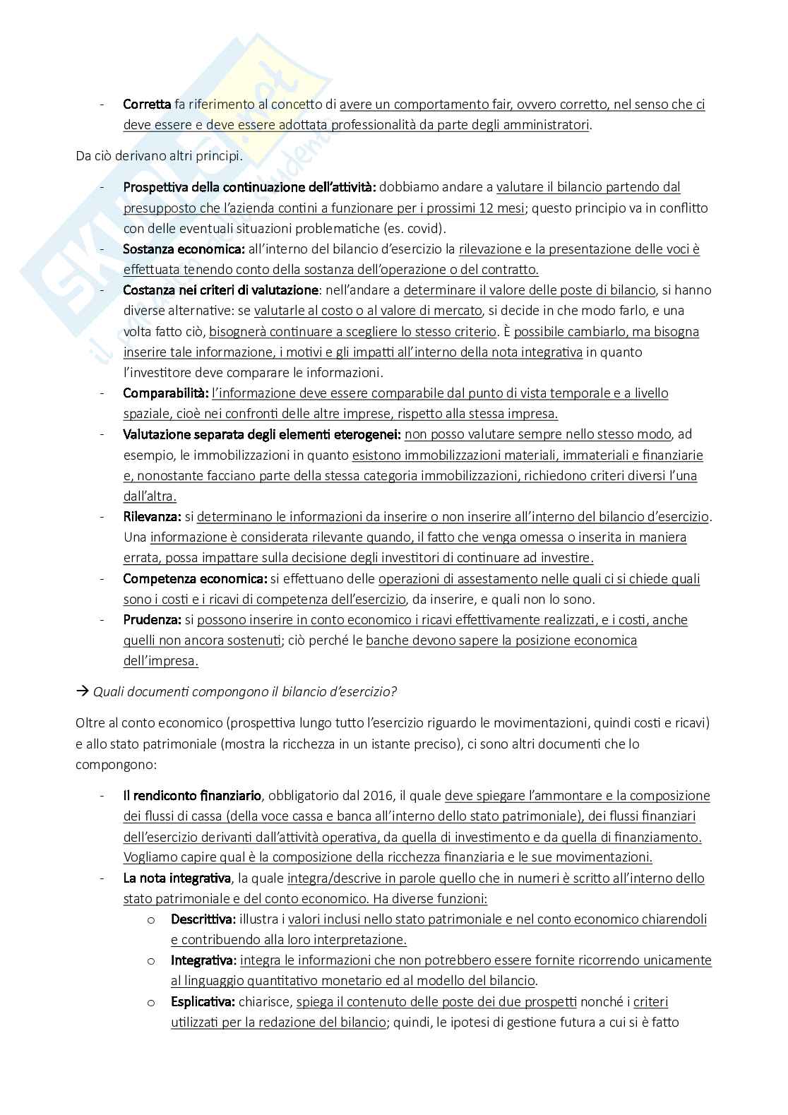 Appunti di Bilancio d'impresa Pag. 2