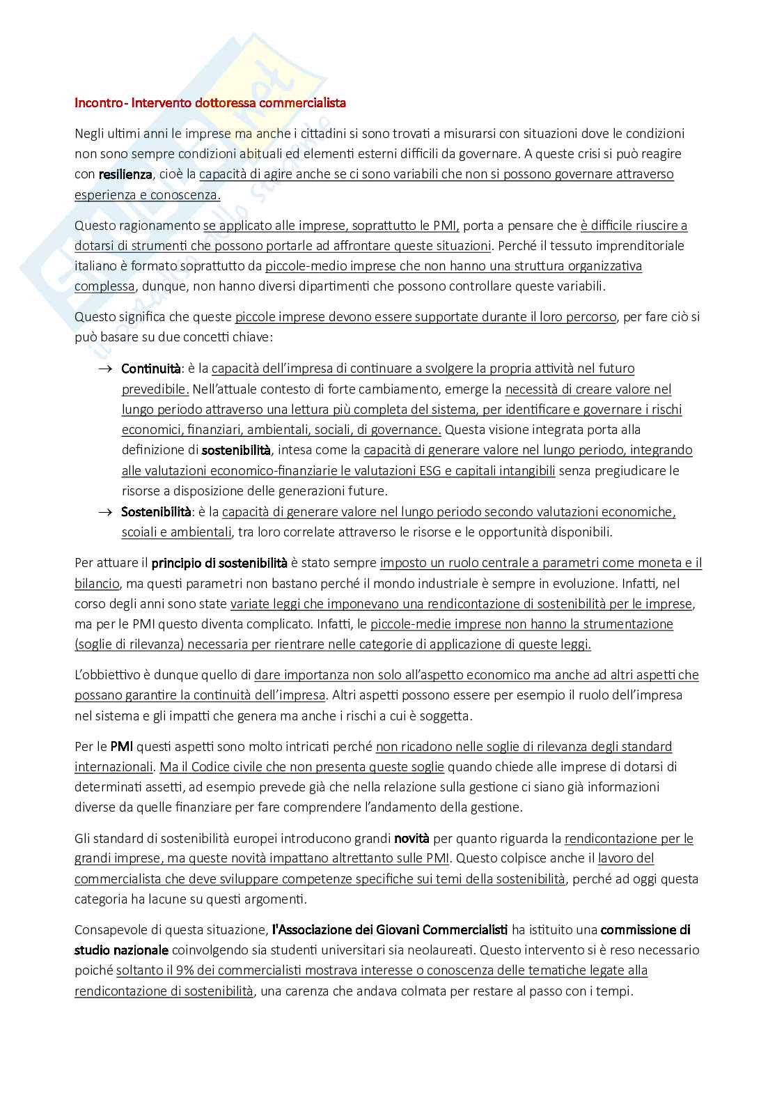 Appunti di Bilancio d'impresa Pag. 61