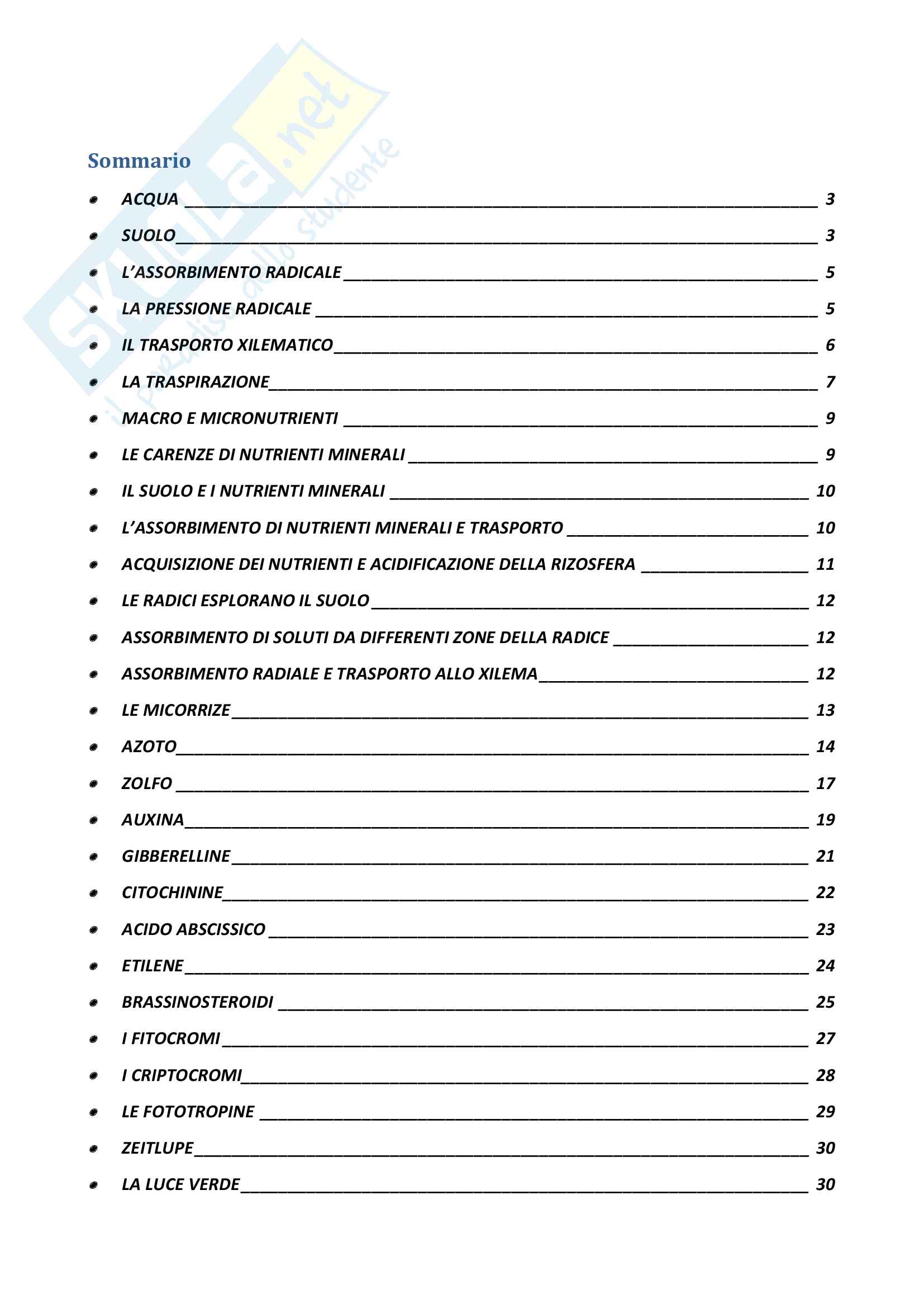 Appunti di fis vegetali Pag. 1