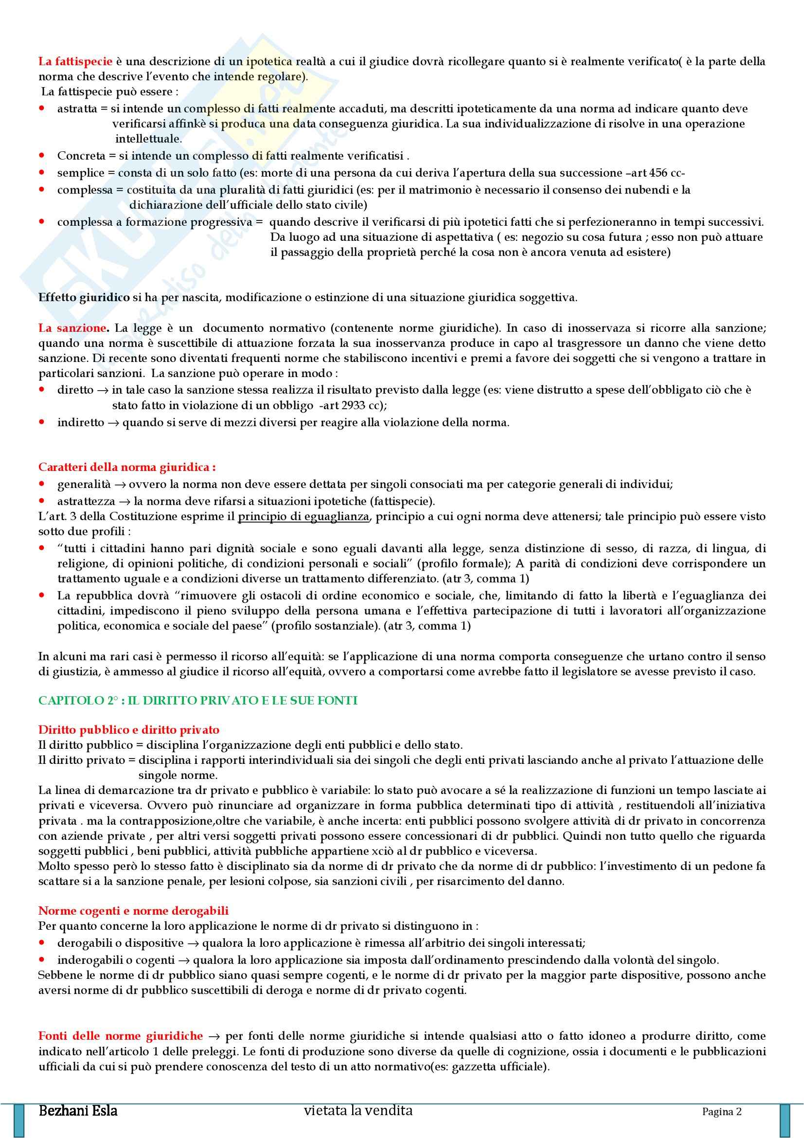 Riassunto esame Diritto Privato, prof. Lezza, libro consigliato Manuale di Diritto Privato, Torrente Pag. 2