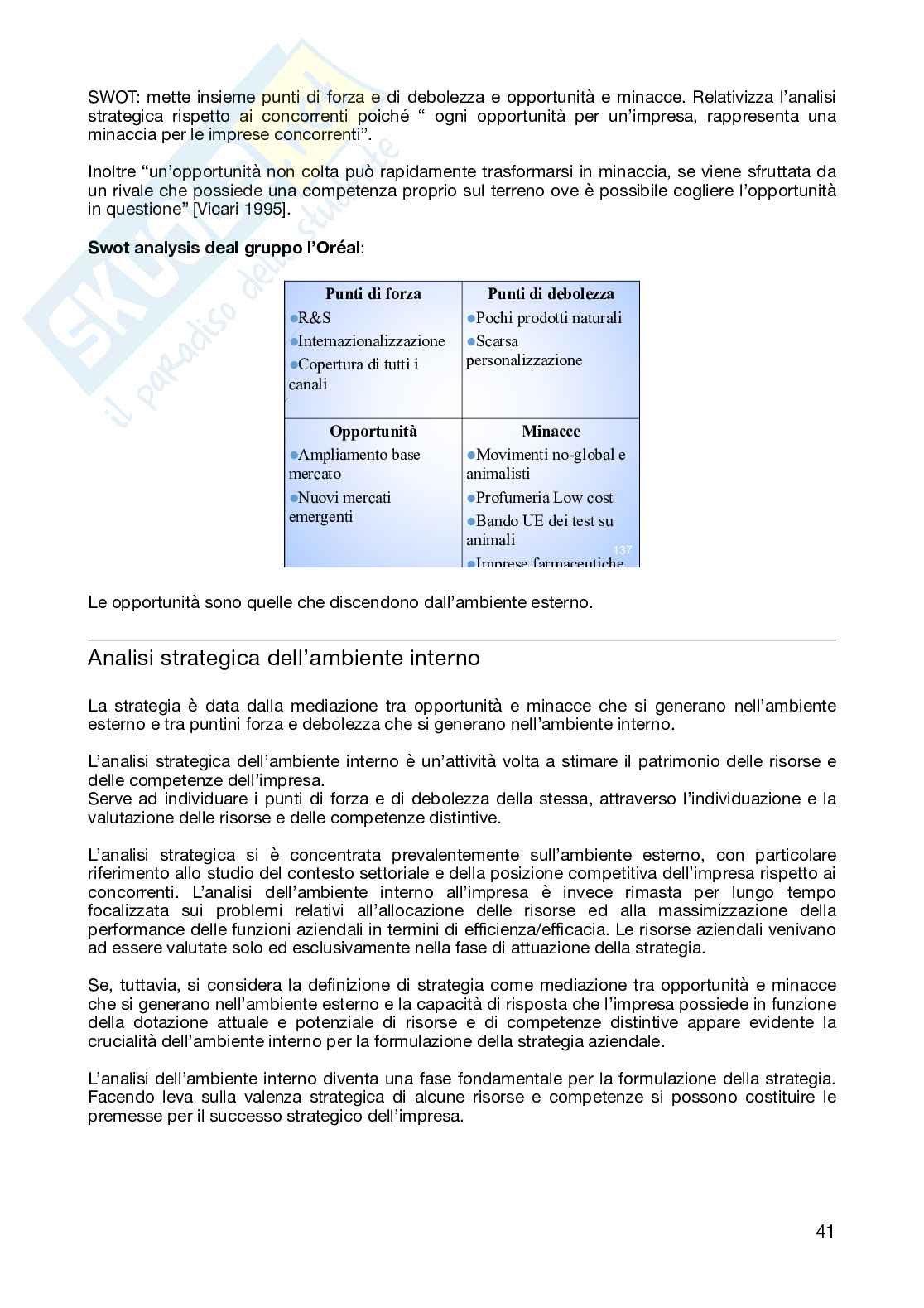 Appunti di Economia e gestione delle imprese Pag. 41