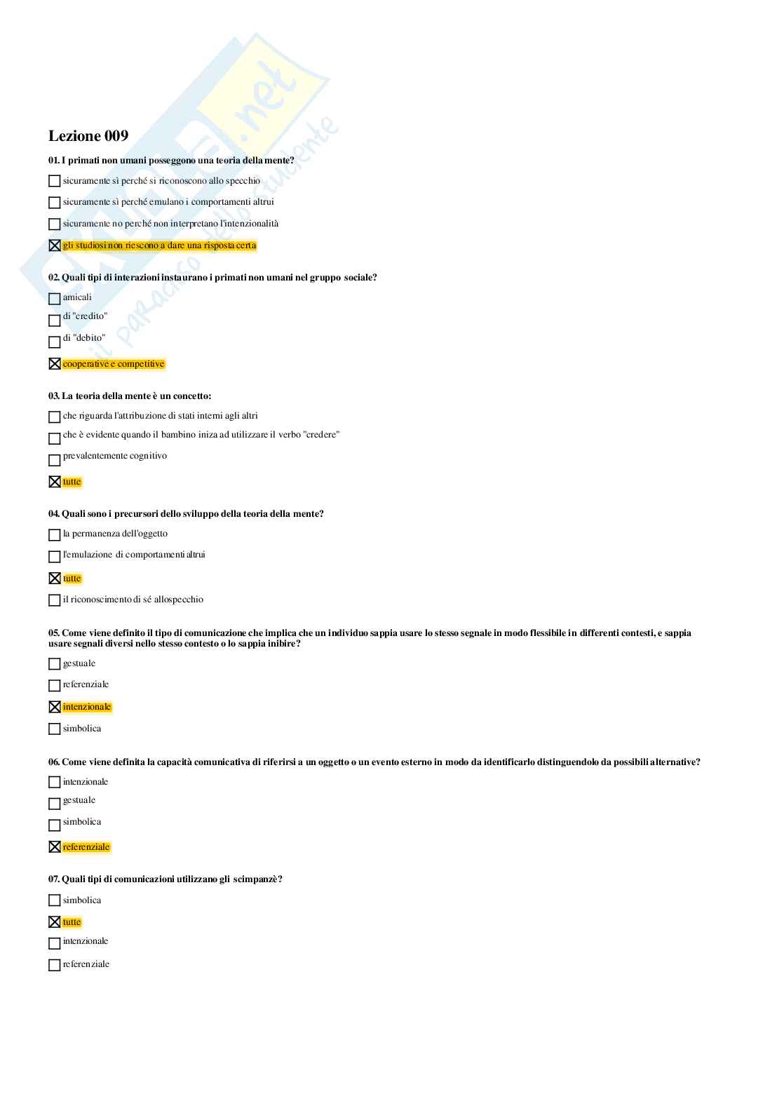 paniere psicologia della comunicazione - risposte multiple Pag. 11