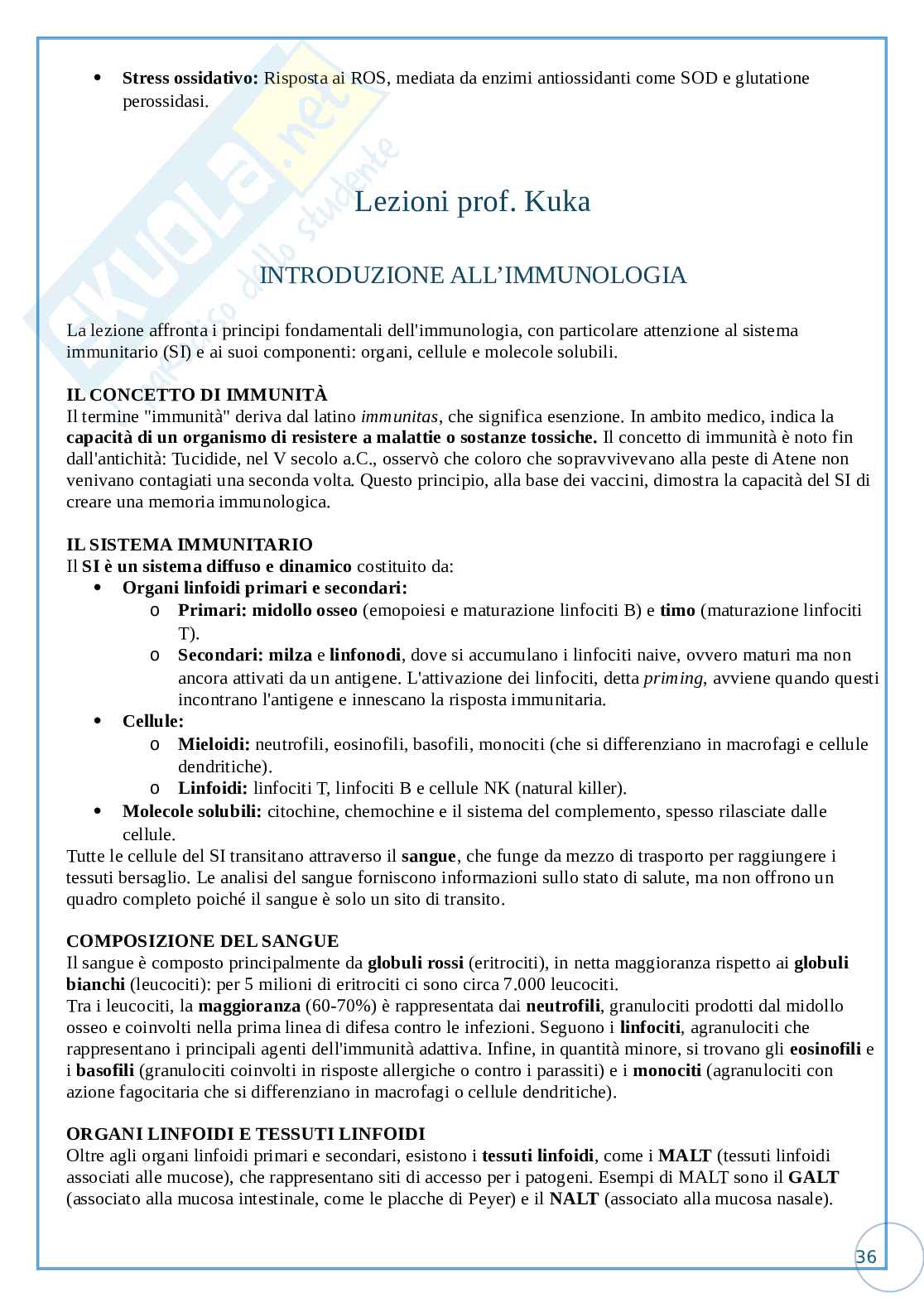 Riassunto esame Patologia, Prof. Guidotti Luca, libro consigliato Patogenesi. Basi genetiche e molecolari delle malattie, Pardi, Di Fiore Pag. 36