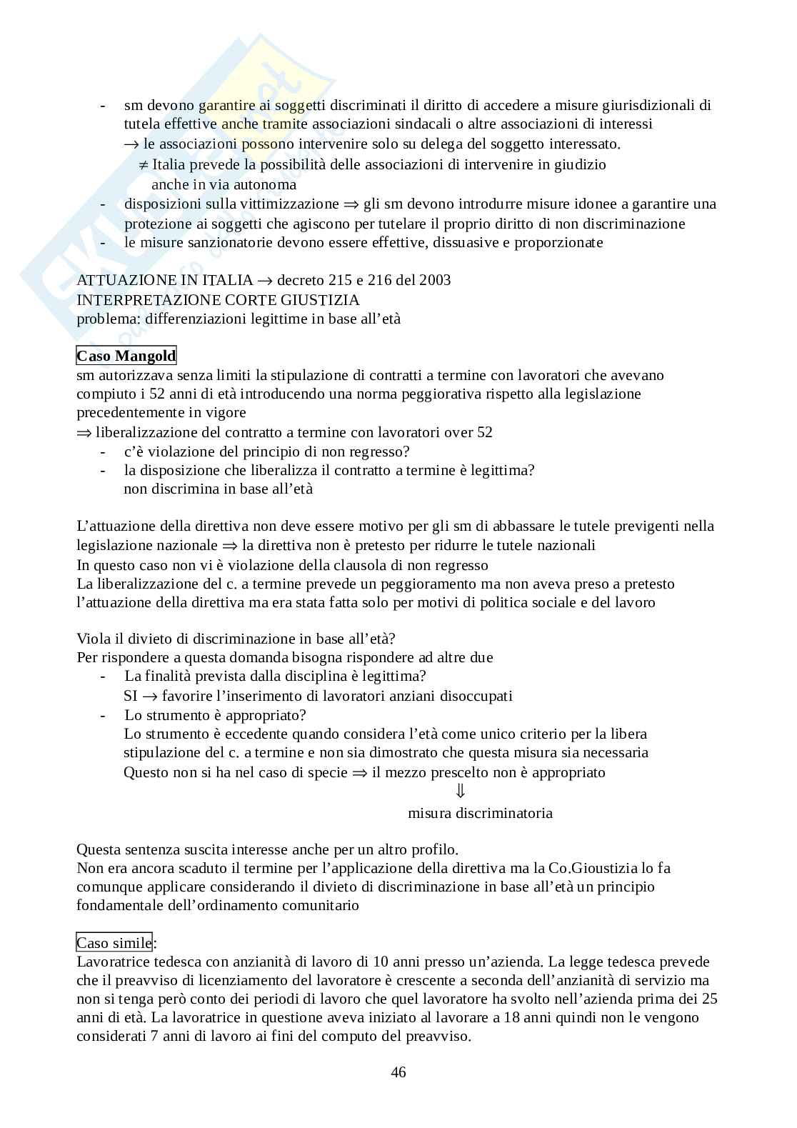 Diritto processuale del lavoro Pag. 46