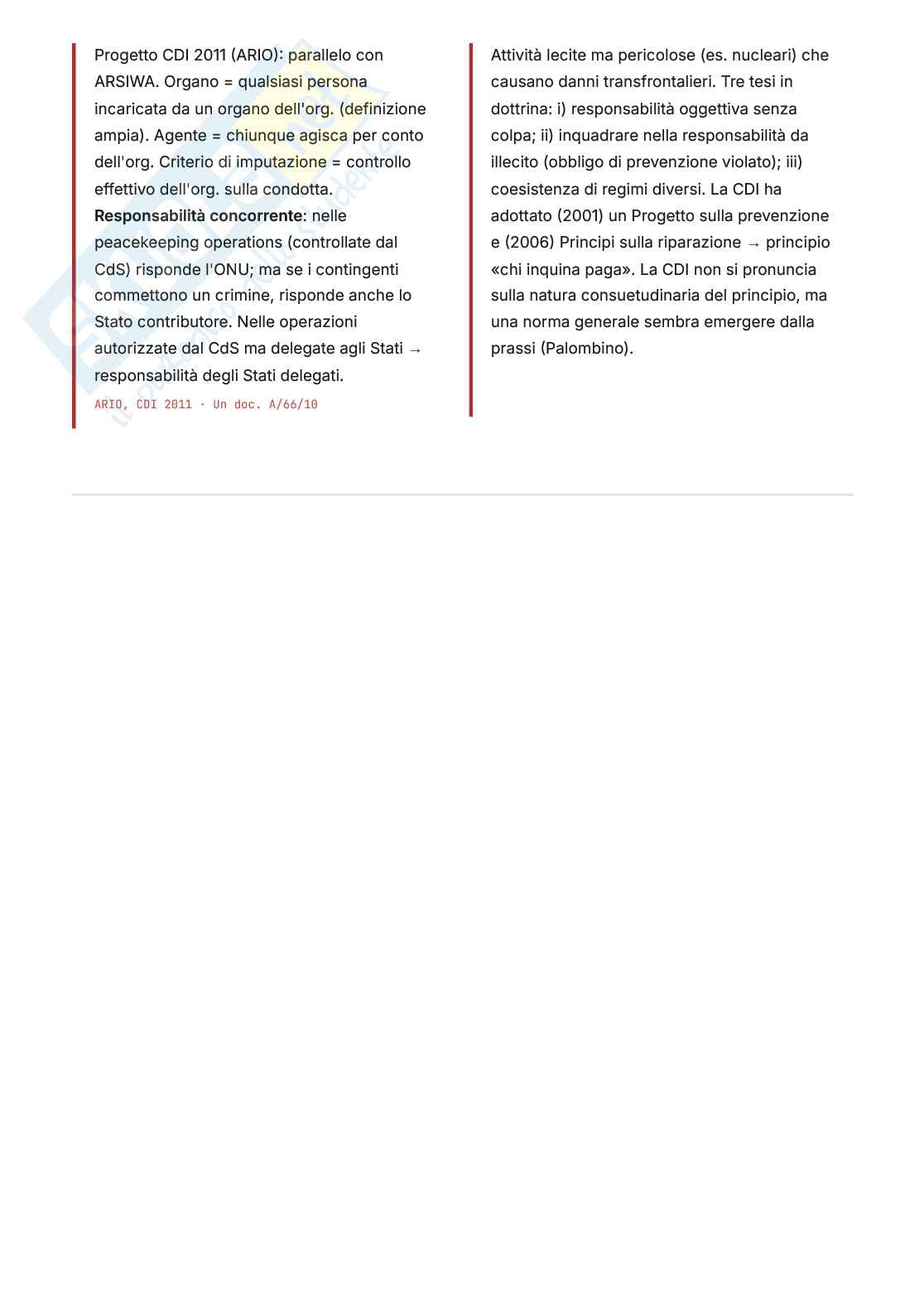 Riassunto esame Diritto internazionale , Prof. Cinelli Claudia, libro consigliato Introduzione al diritto internazionale, Palombino Pag. 31