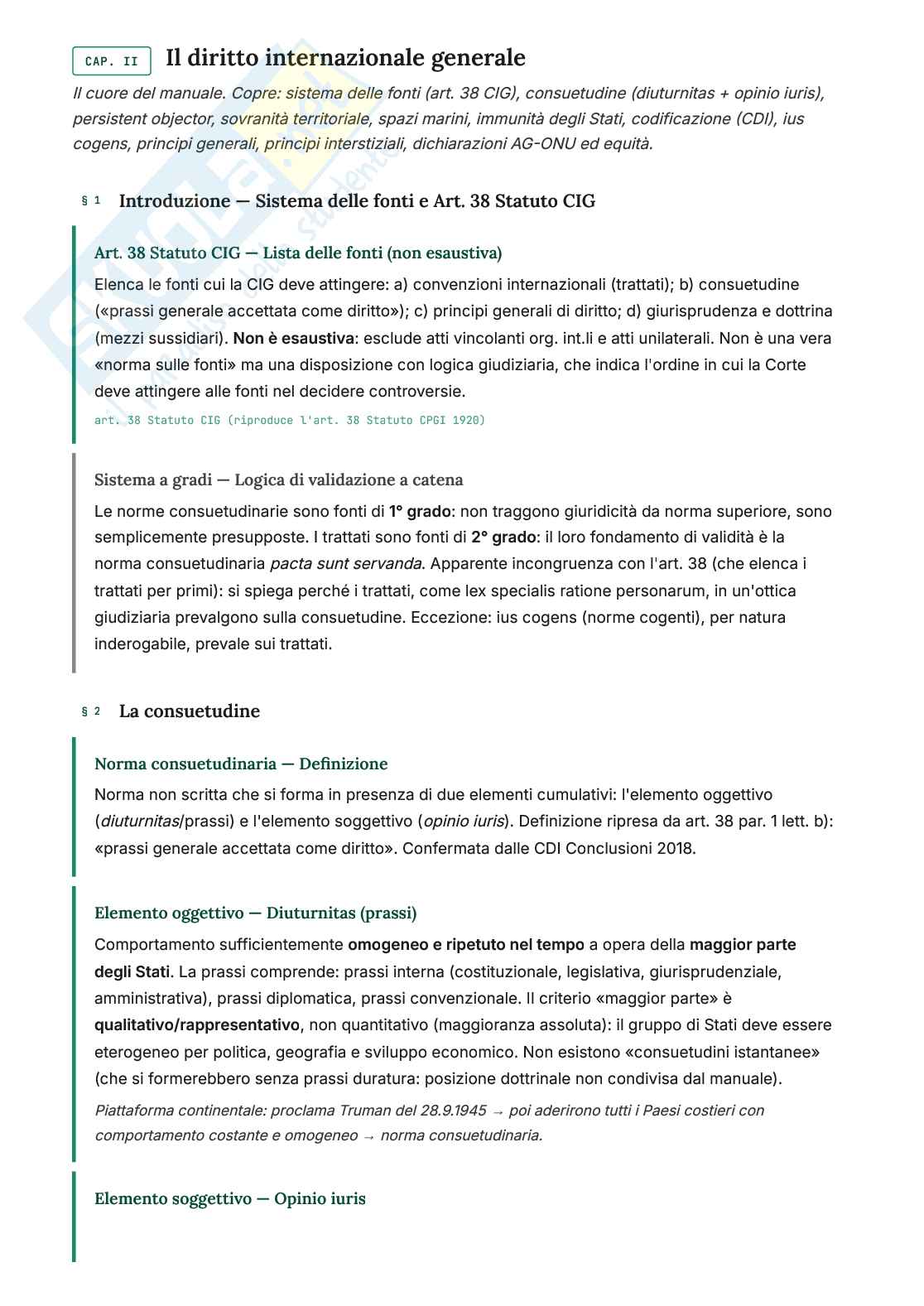 Riassunto esame Diritto internazionale , Prof. Cinelli Claudia, libro consigliato Introduzione al diritto internazionale, Palombino Pag. 6