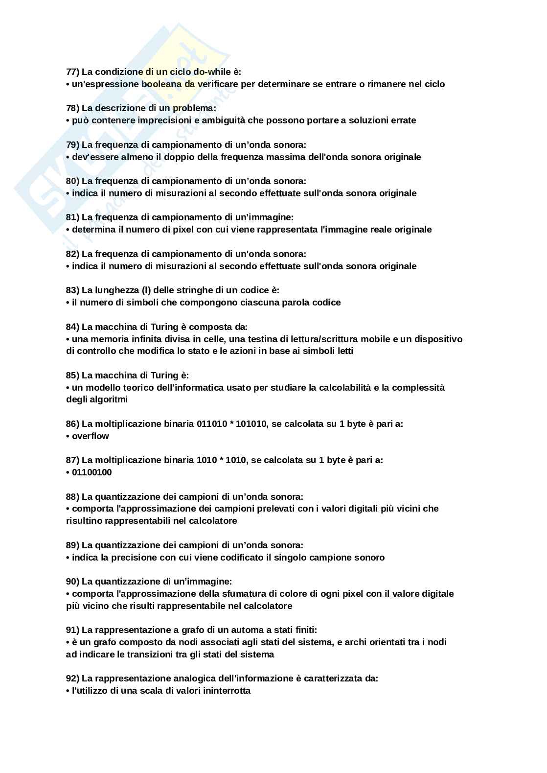 Paniere Abilità informatiche e telematiche. Aggiornato e completo. In ordine Pag. 6