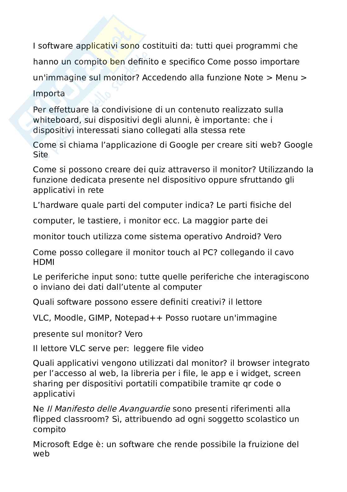 Eipass - Risposte alle domande su Animatore digitale - Esame Finale. Completo Pag. 1