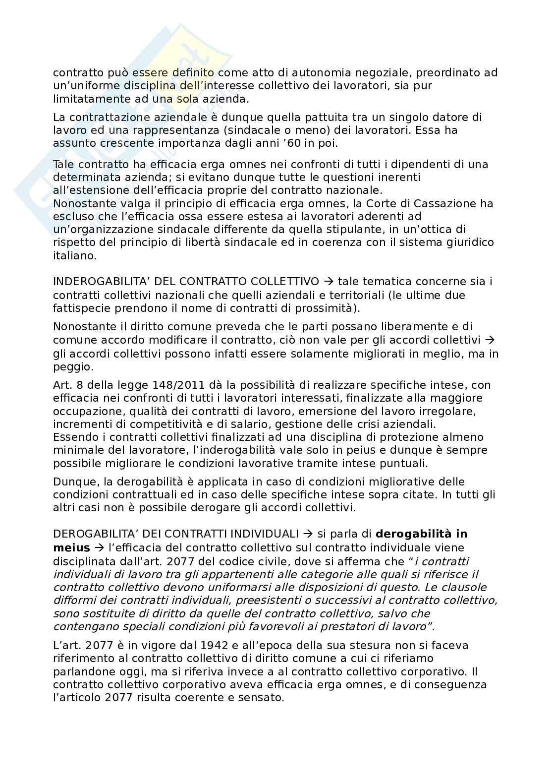 Diritto del lavoro (diritto sindacale) Pag. 16