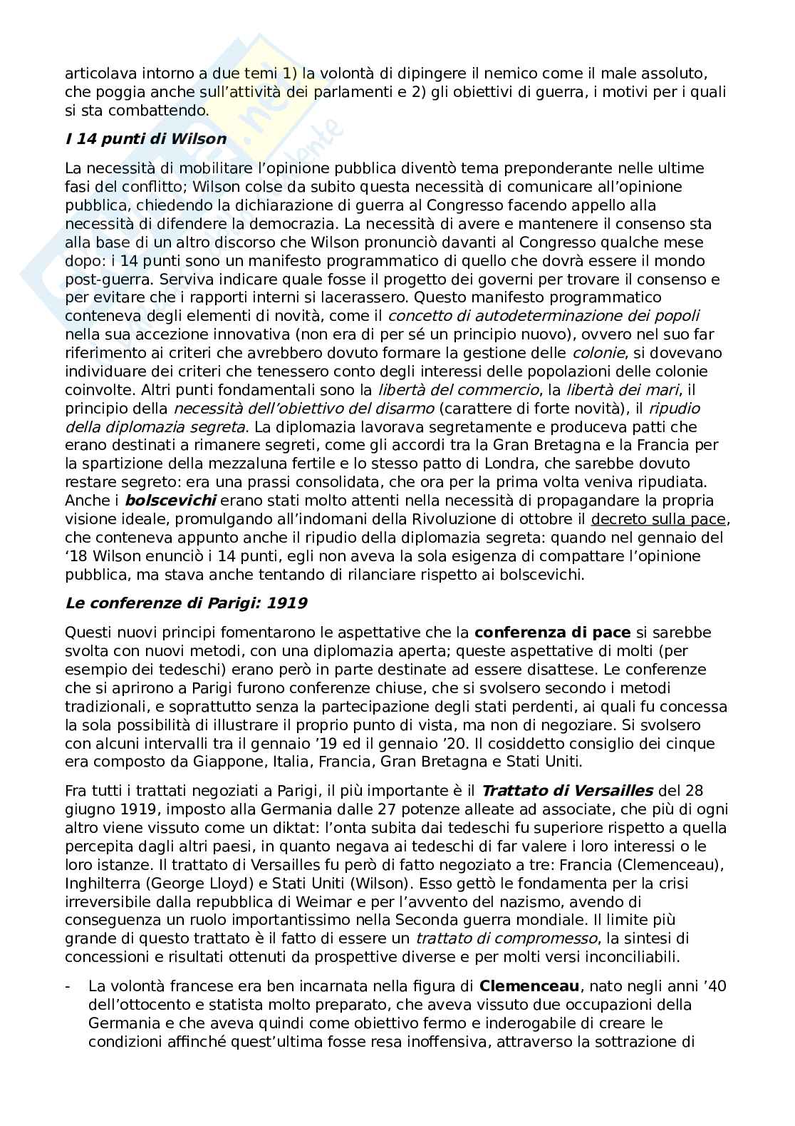 Storia delle relazioni internazionali Pag. 2